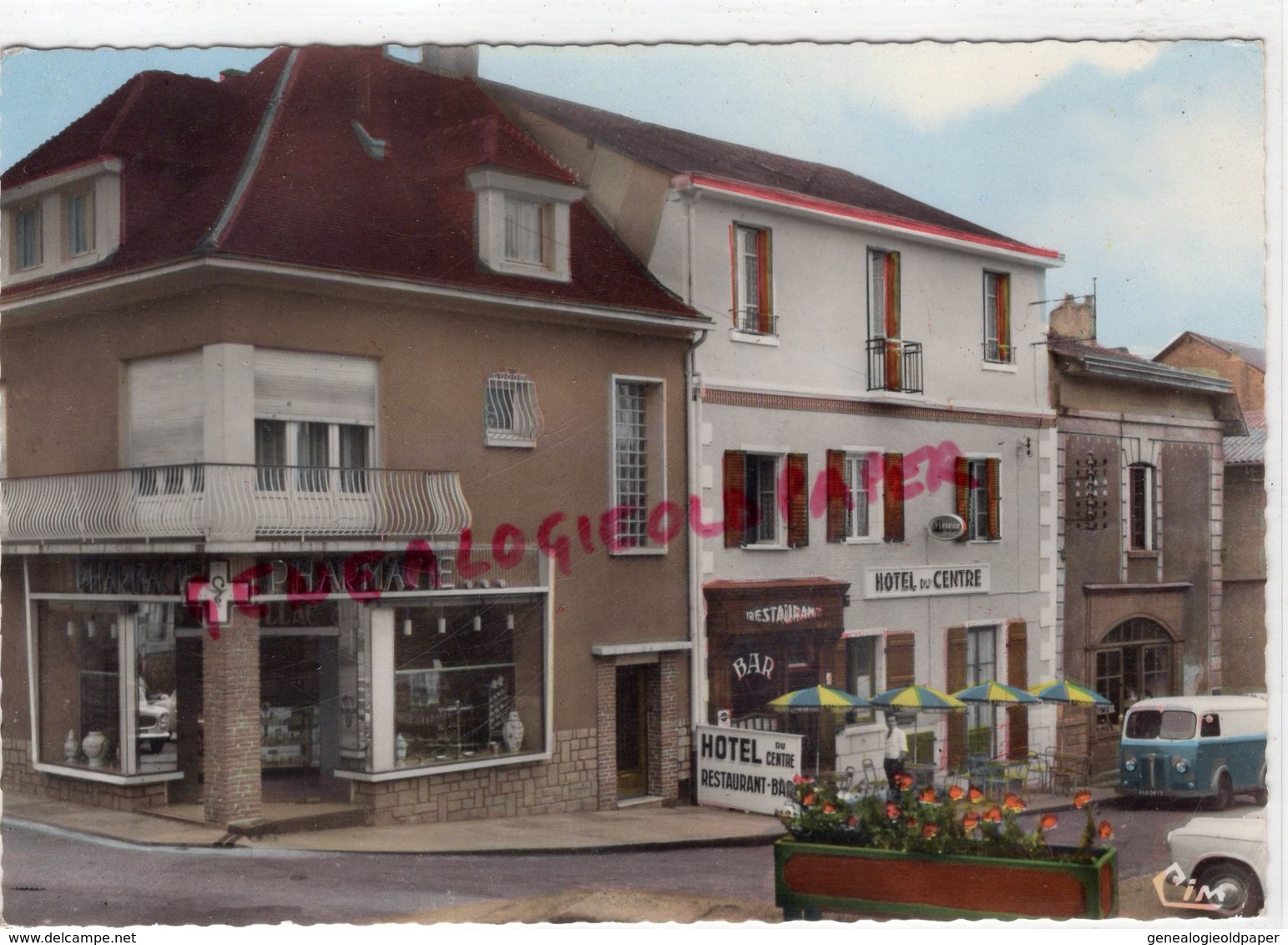 87 - PIERRE BUFFIERE - HOTEL DU CENTRE  JARDIN PROPRIETAIRE - PHARMACIE 1972 - Pierre Buffiere