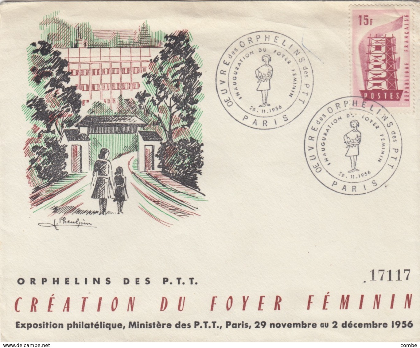 LETTRE COVER. BELGIUM. 1956. CREATION DU FOYER FEMININ - Autres & Non Classés