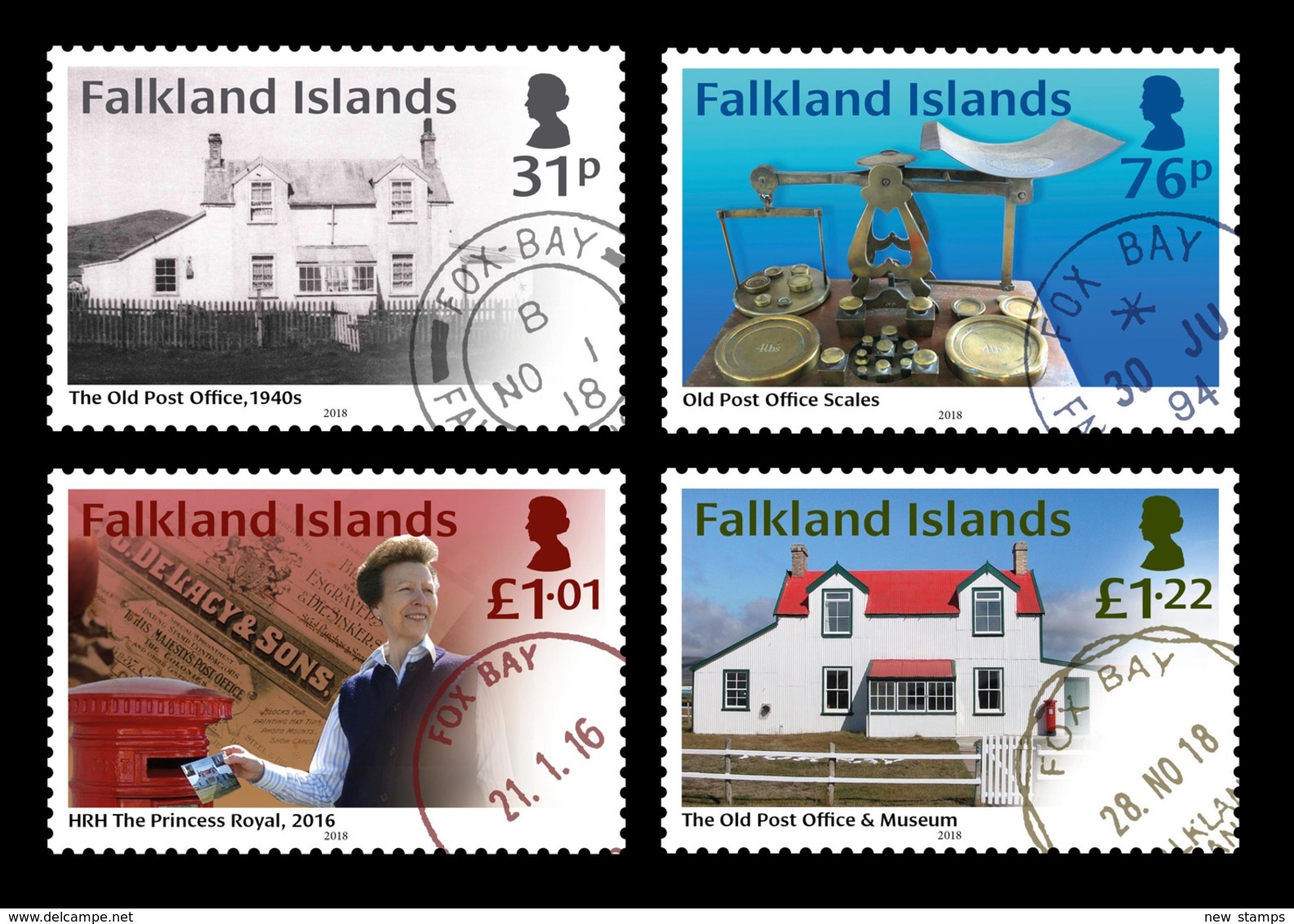 Falkland Islands 2018 Fox Bay Post Office 4v MNH - Falklandinseln