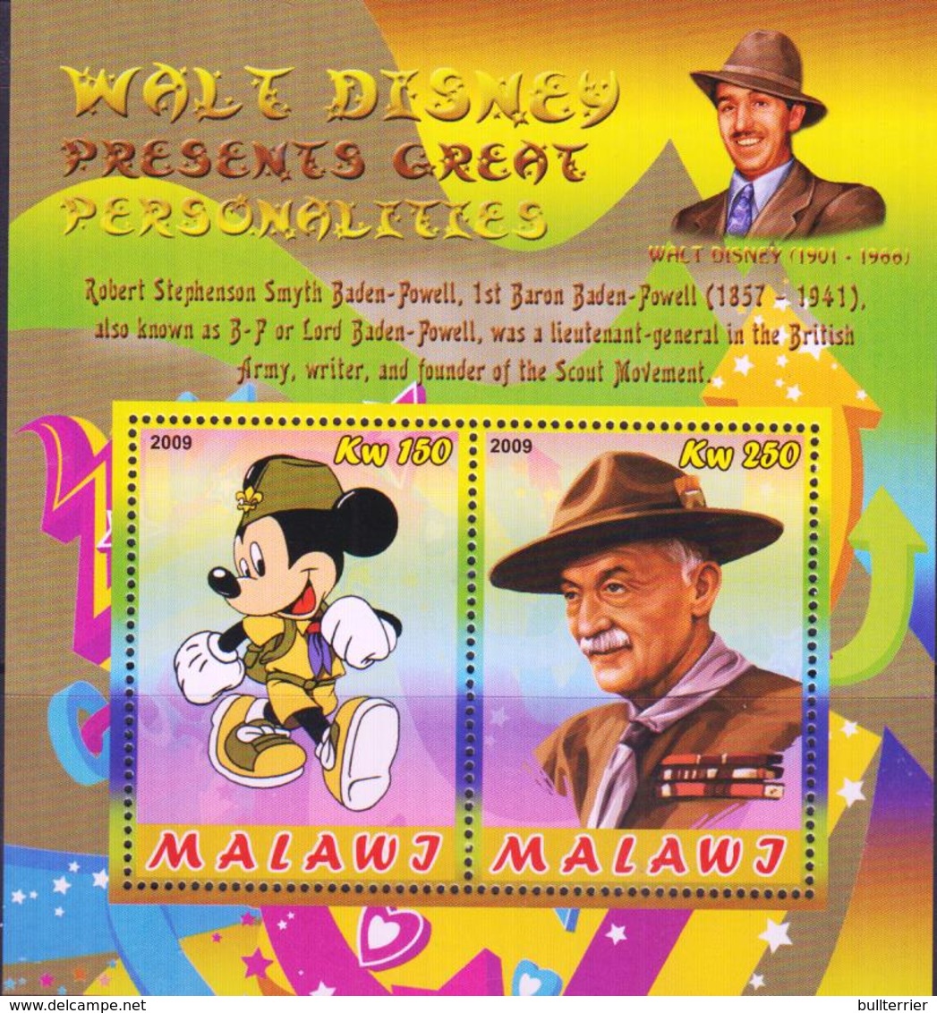 SCOUTS -  MALAWI - 2009 -   WALT DISNEY / SCOUTS SHEETLET OF 4 MNH - Unused Stamps