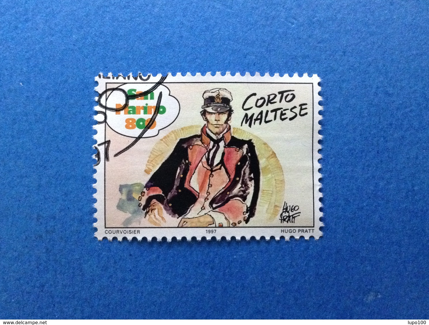 1997 SAN MARINO STORIA DEL FUMETTO FUMETTI CORTO MALTESE FRANCOBOLLO USATO STAMP USED - Used Stamps