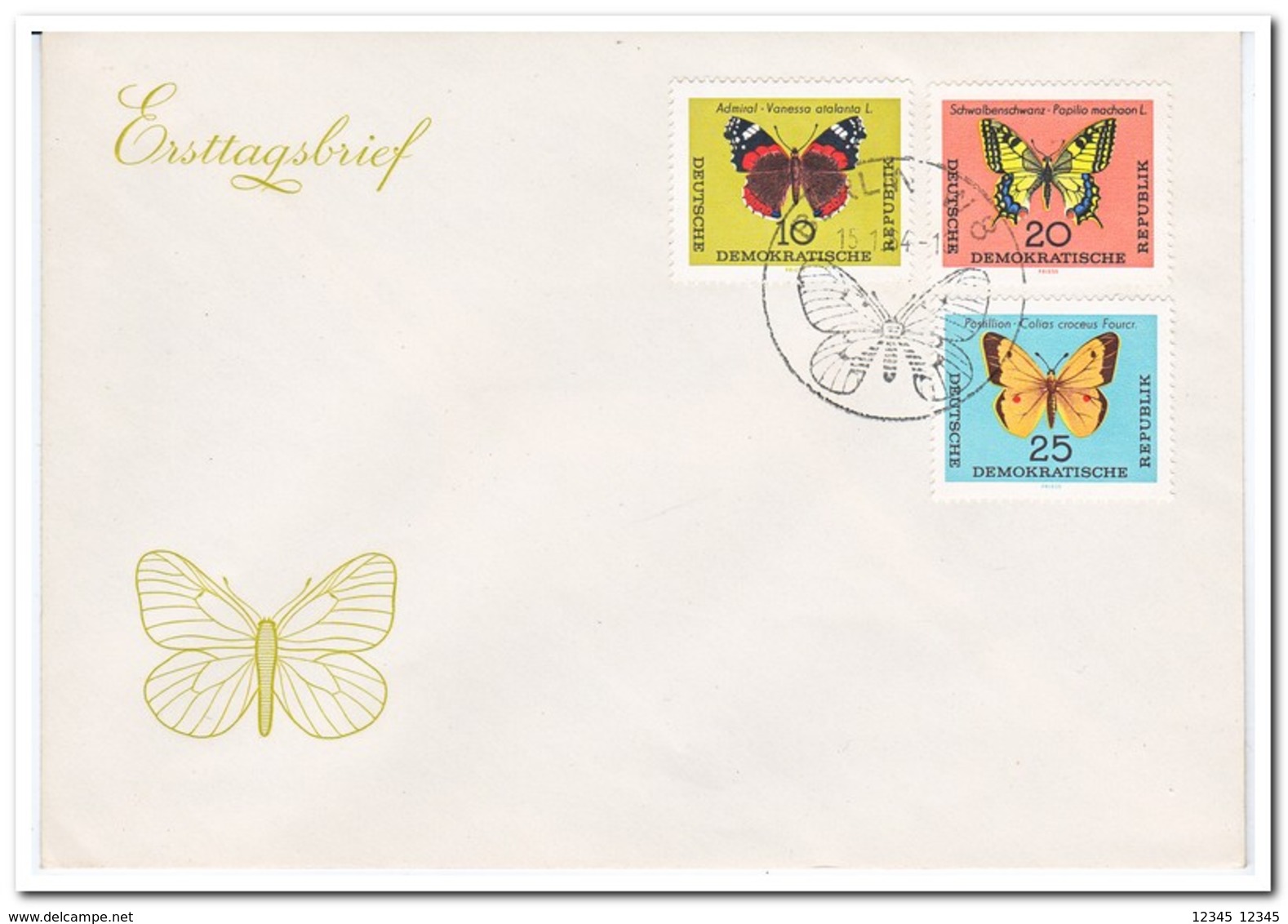 DDR 1964, FDC, Butterflies - Autres & Non Classés