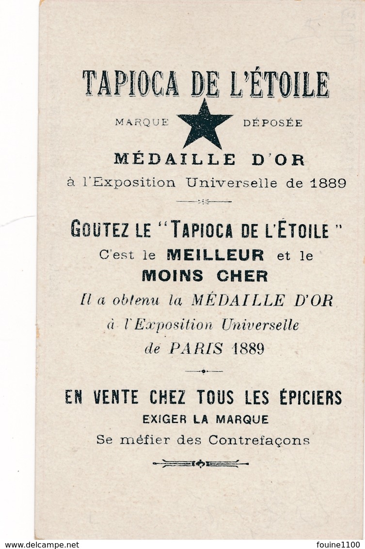 Chromo  Laponie   Tapioca De L' étoile Médaille D'or à Exposition Universelle De 1889 Paris - Autres & Non Classés