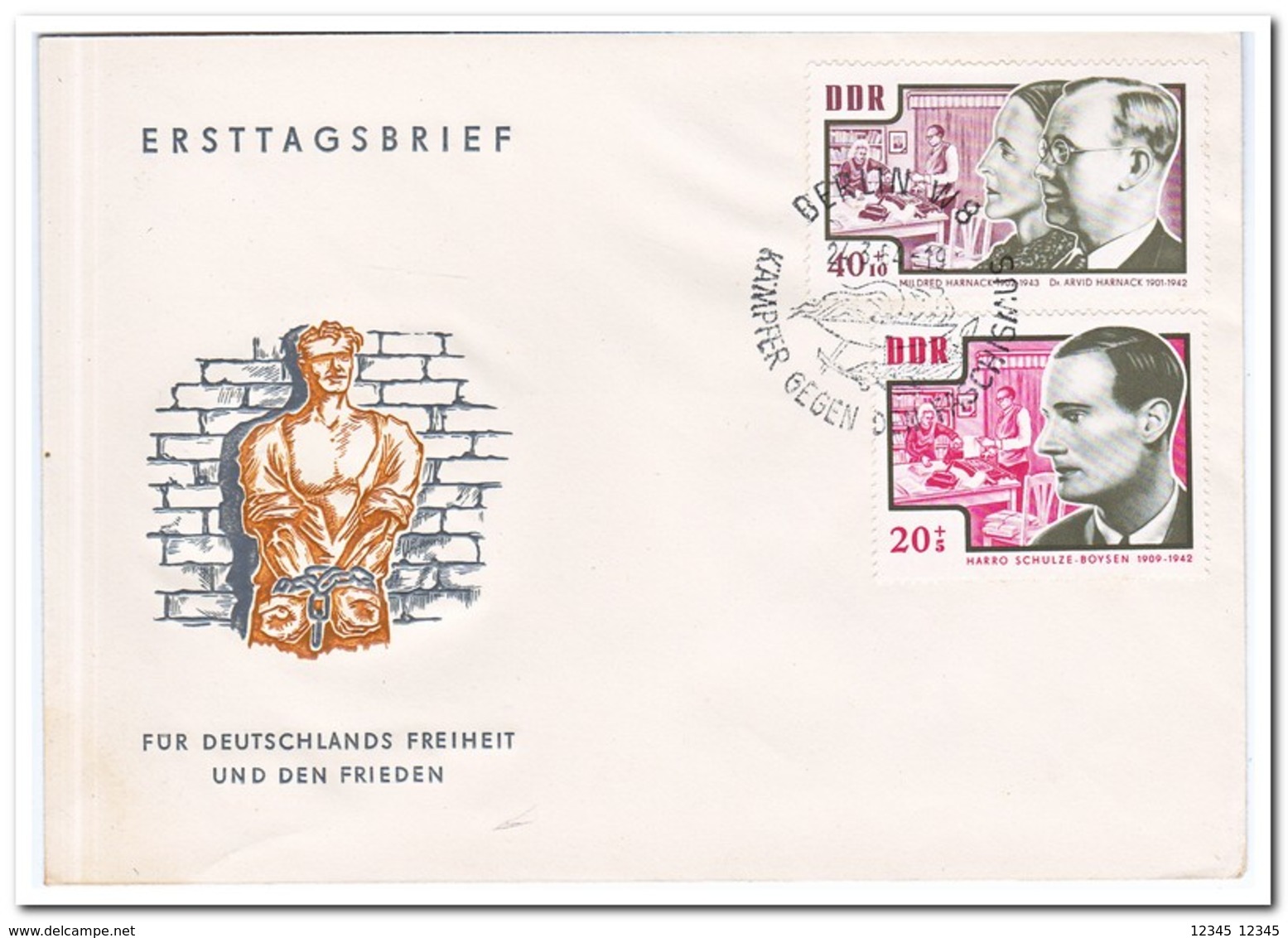 DDR 1964, FDC, Preservation Of National Remembrance And Memorial Sites: Antifascists - Andere & Zonder Classificatie