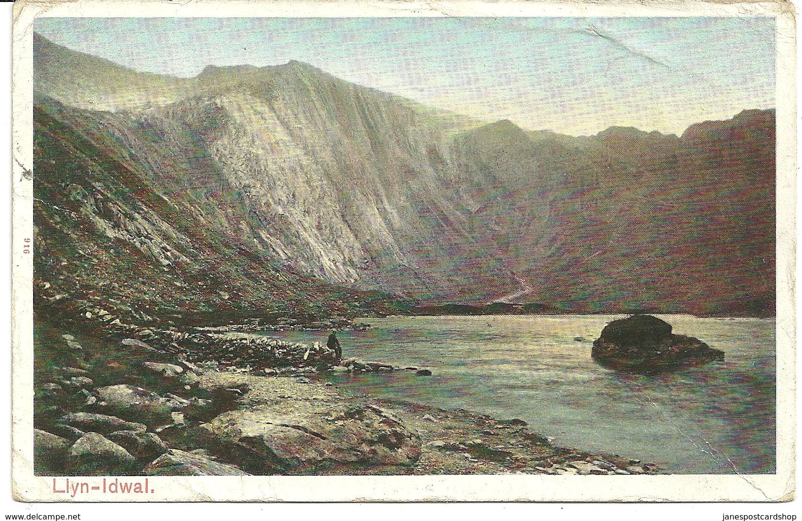 LLYN-LDWAL - SNOWDONIA - CARNARVONSHIRE WITH PENMAENMAWR R.S.O. RAILWAY POSTMARK - Caernarvonshire