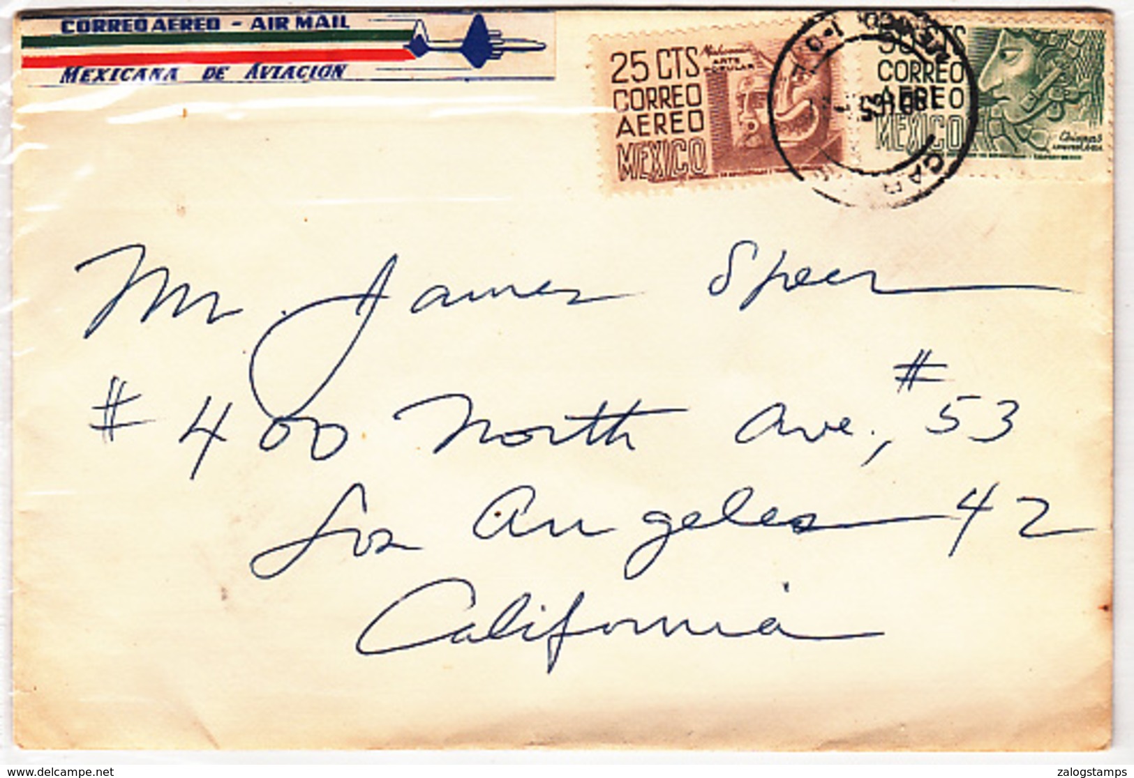 Mexico Cover To US, Stamp,  (A-1059) - Mexique