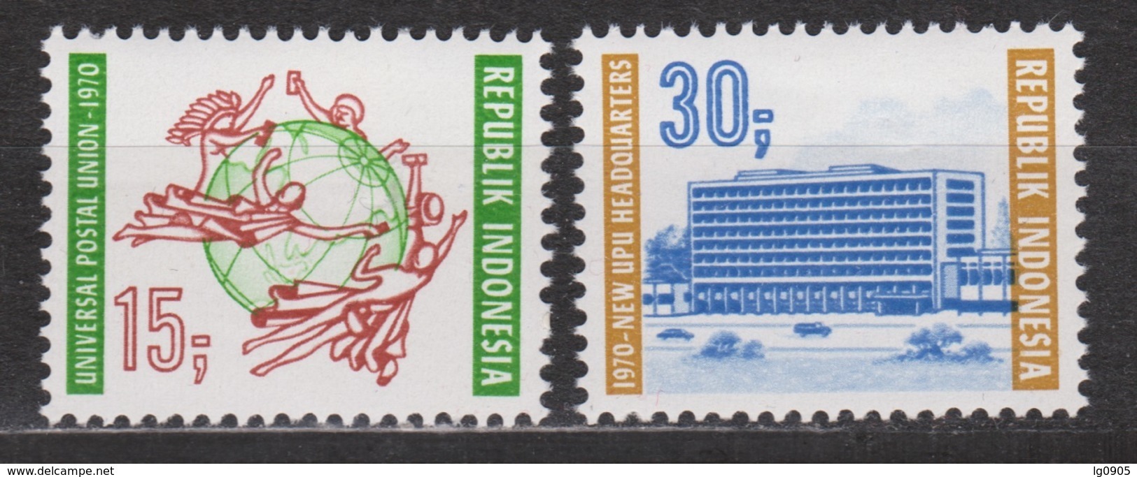Indonesie 677-678 MNH New Head Quarters UPU 1970 ; NOW MANY STAMPS INDONESIA VERY CHEAP - Indonesië