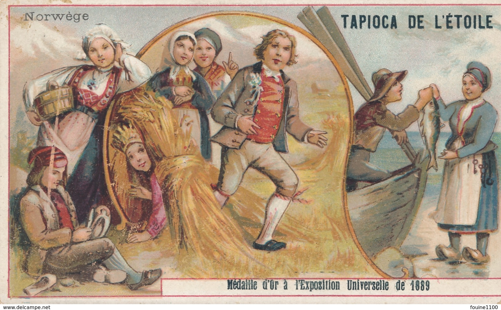 Chromo NORWEGE  Tapioca De L' étoile Médaille D'or à Exposition Universelle De 1889 Paris Pêche - Autres & Non Classés