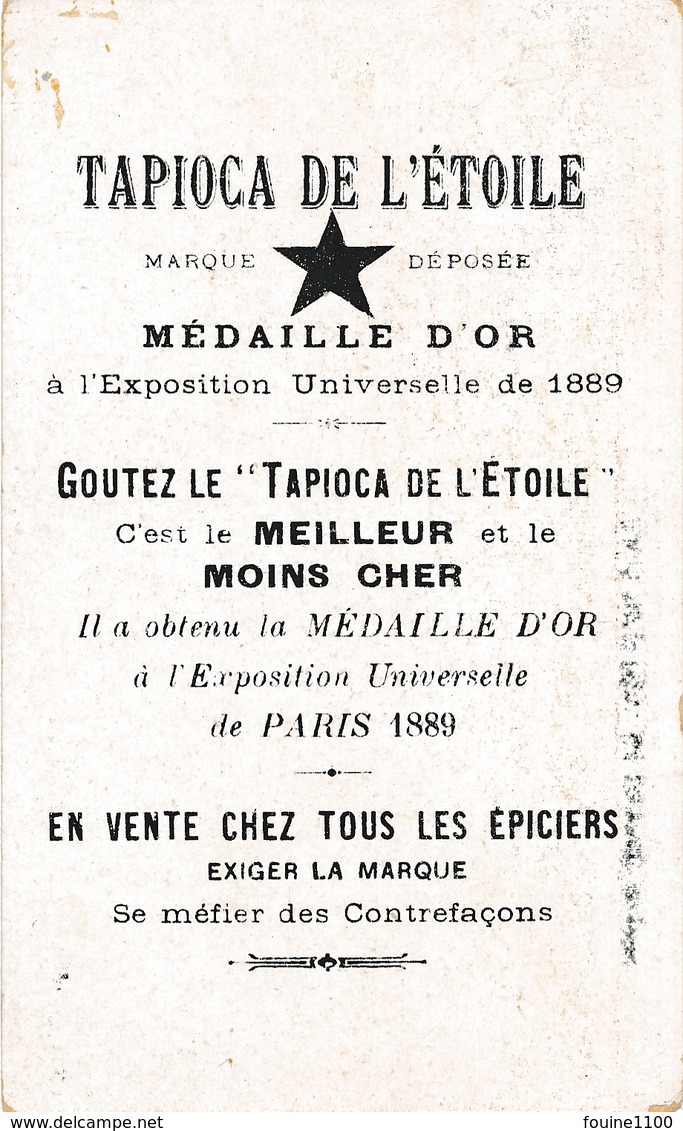 Chromo NORWEGE  Tapioca De L' étoile Médaille D'or à Exposition Universelle De 1889 Paris Pêche - Autres & Non Classés