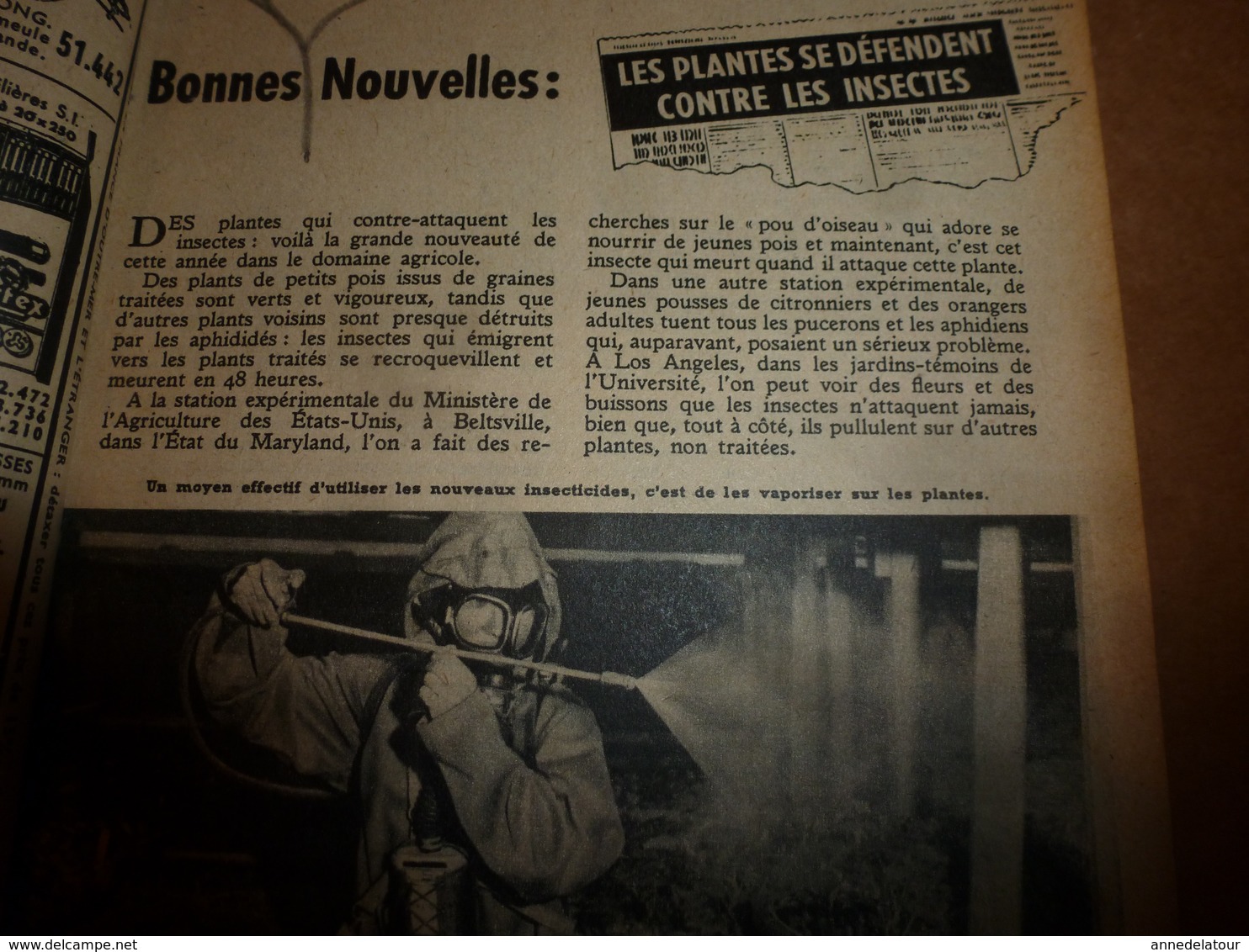 1952 MÉCANIQUE POPULAIRE:Les Plantes Se Défendent Contre Les Insectes;La Soucoupe Volante;Stop Aux Déperditions Chal;etc - Other & Unclassified