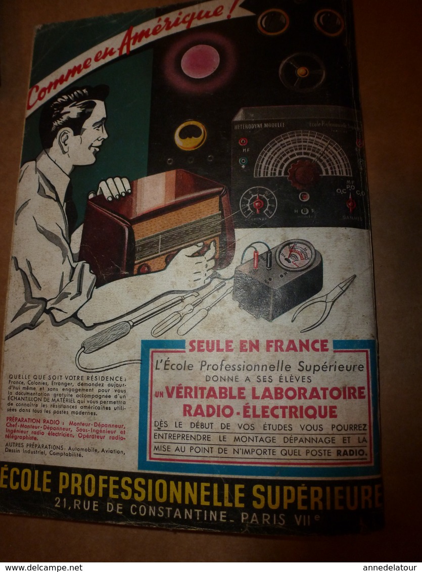 1952 MÉCANIQUE POPULAIRE:Les plantes se défendent contre les insectes;La soucoupe volante;Stop aux déperditions chal;etc