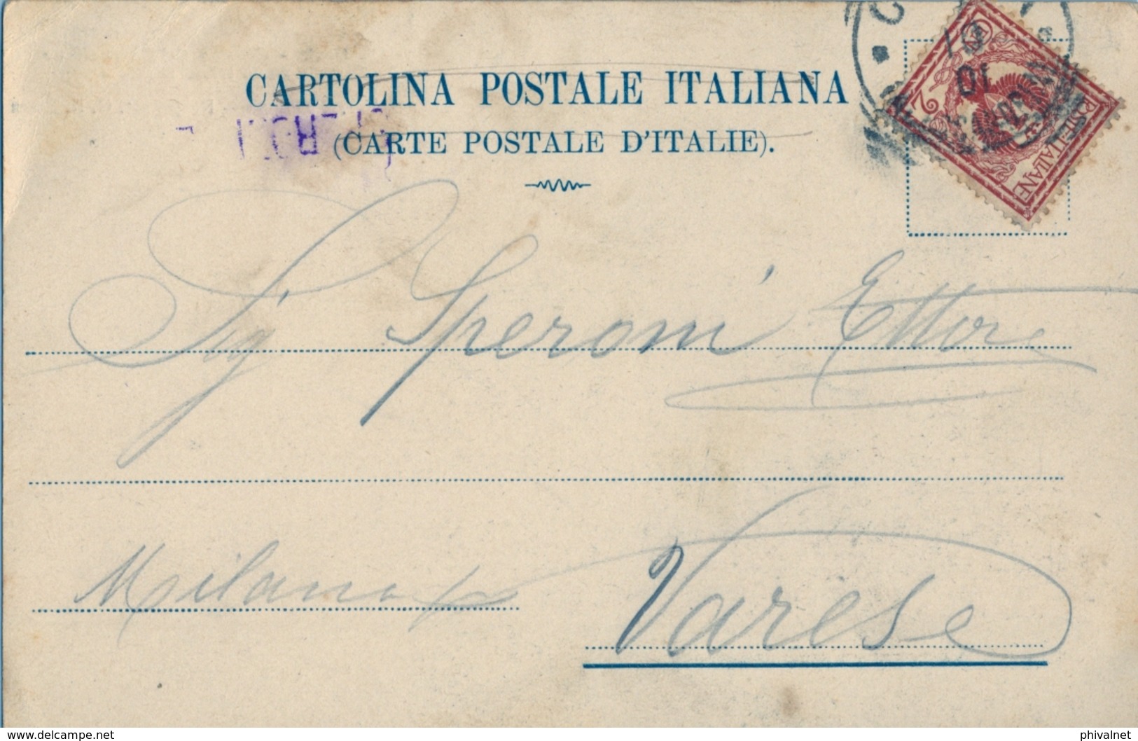 1901 , ITALIA , TARJETA POSTAL CIRCULADA , PASO PROCESIONAL , OVADA - GRUPPO DEL MARAGLIANO IN S. GIOV. BATTISTA - Marcofilía