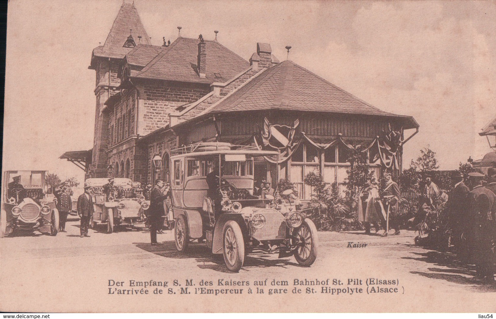 L'arrivée De S.M. L'Empereur à La Gare De St. Hippolyte (Kaiser, Voiture) - Autres & Non Classés