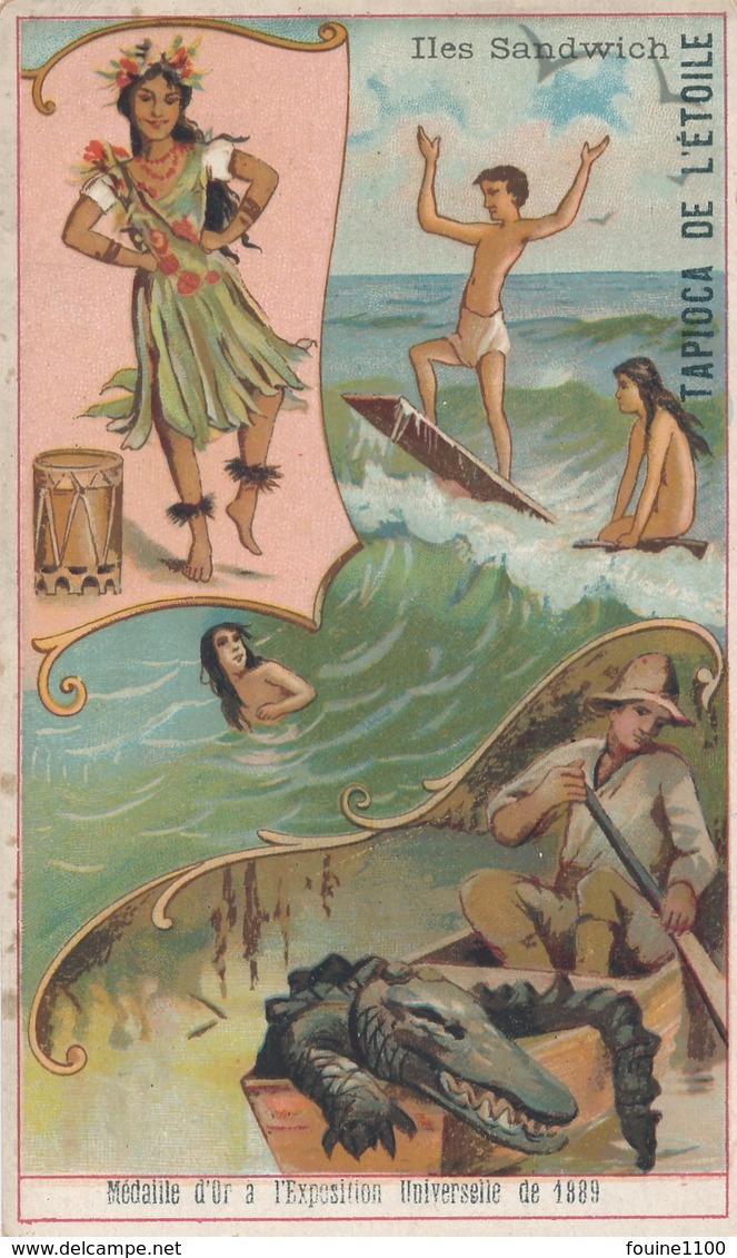 Chromo ILE SANDWICH Tapioca De L' étoile Médaille D'or à Exposition Universelle De 1889 Paris  Danse - Autres & Non Classés