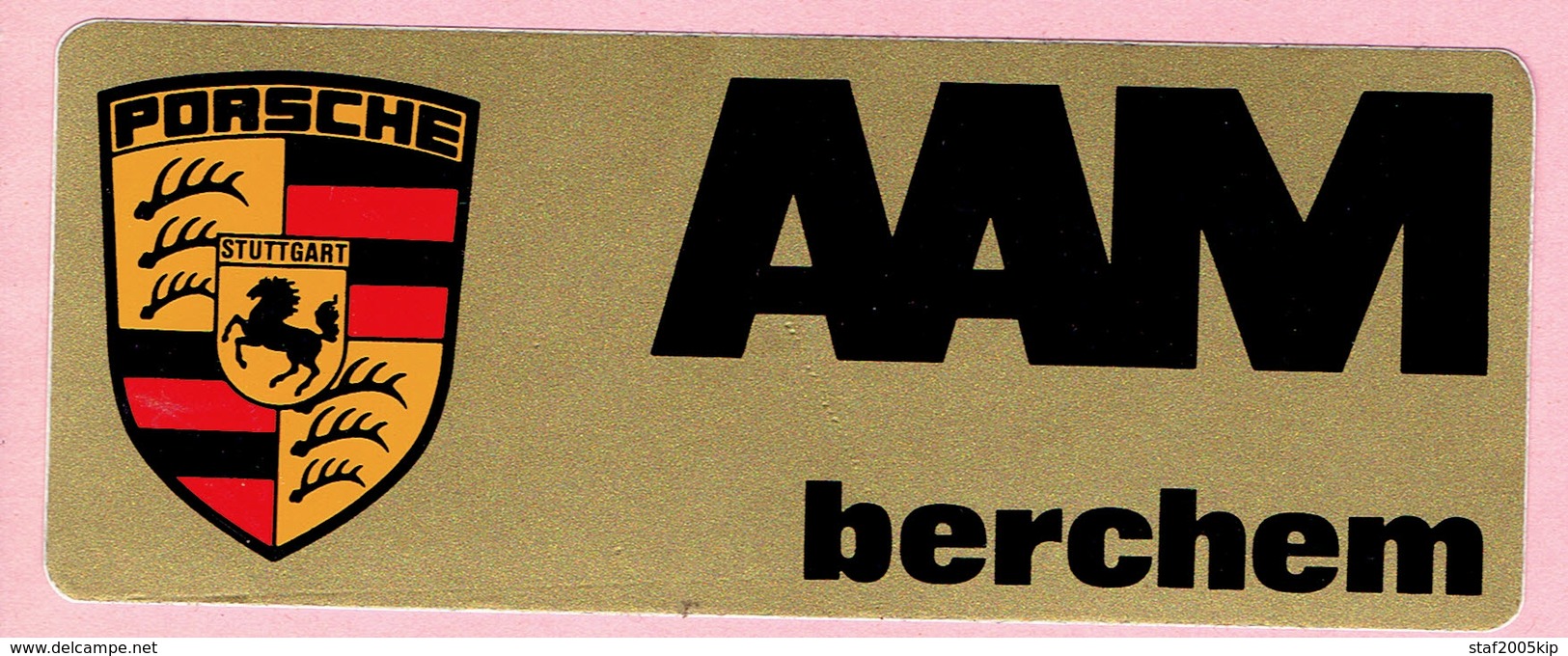 Sticker - PORSCHE STUTTGART - AAM Berchem - Autocollants