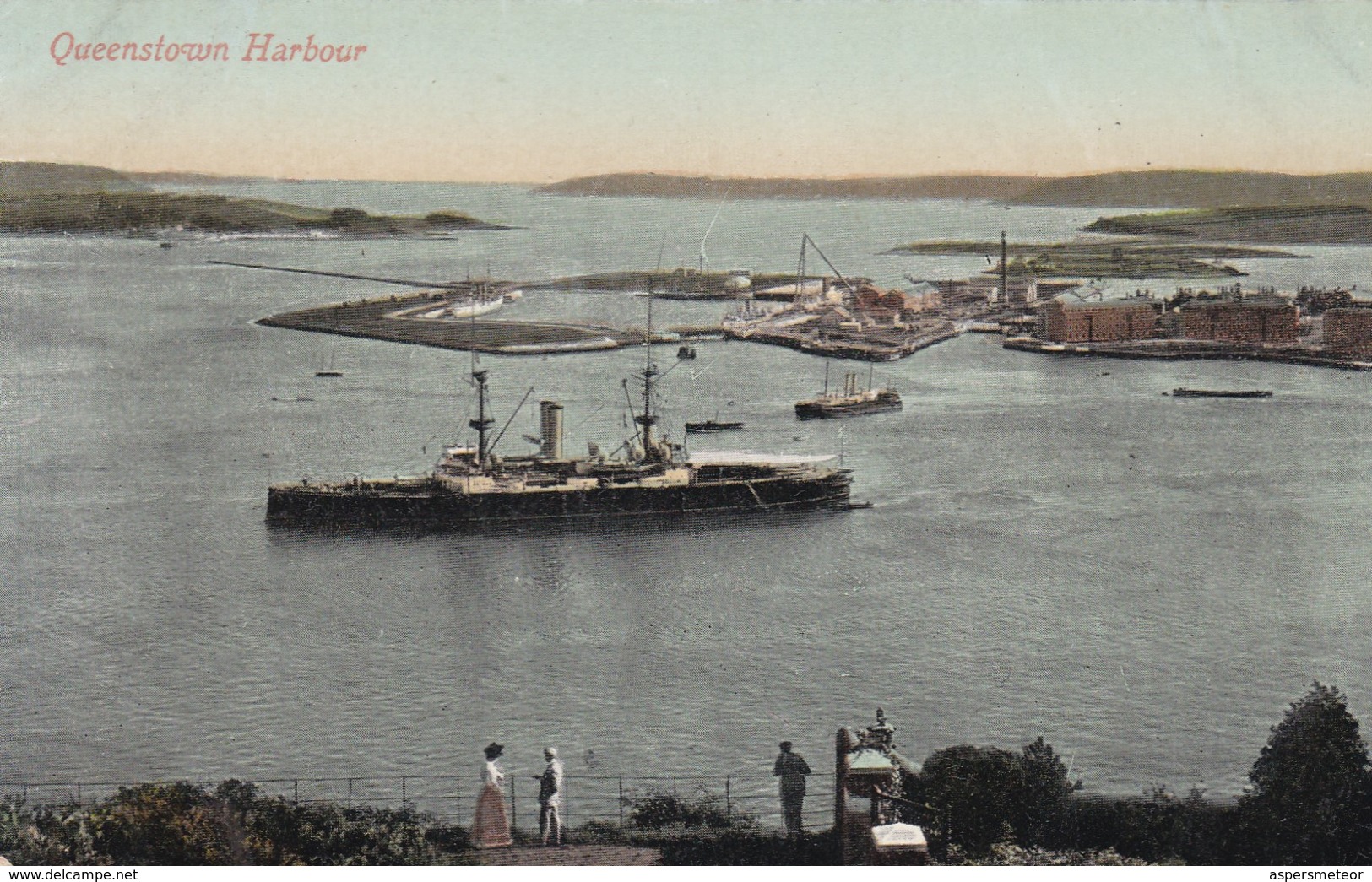 QUEENSTOWN. HARBOUR. VALENTINE'S SERIES. NON CIRCULEE. CIRCA 1910s. IRELAND- BLEUP - Cork