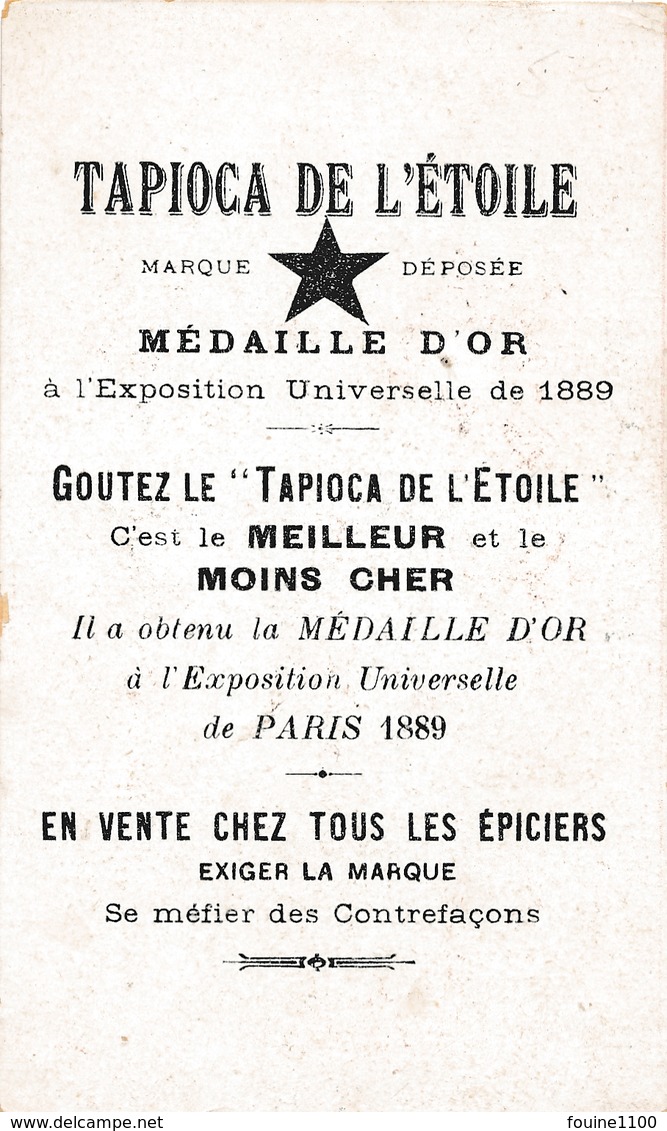 Chromo ECOSSE  Tapioca De L' étoile Médaille D'or à L'exposition Universelle De 1889 Paris écossais Jeux Musique - Autres & Non Classés