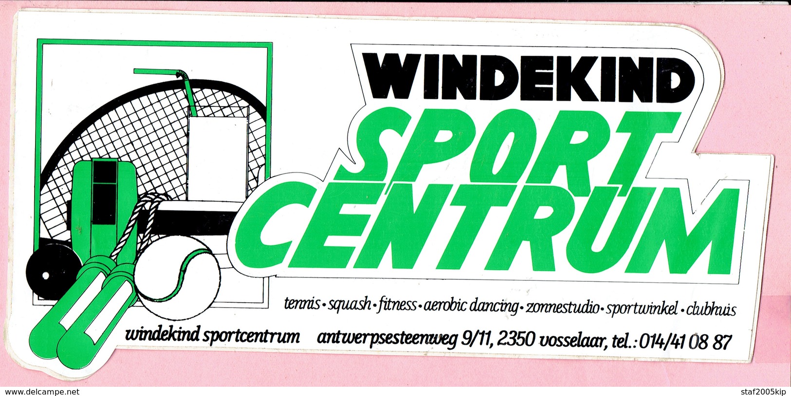 Sticker - Windekind Sportcentrum Antwerpsesteenweg Vosselaar - Autocollants
