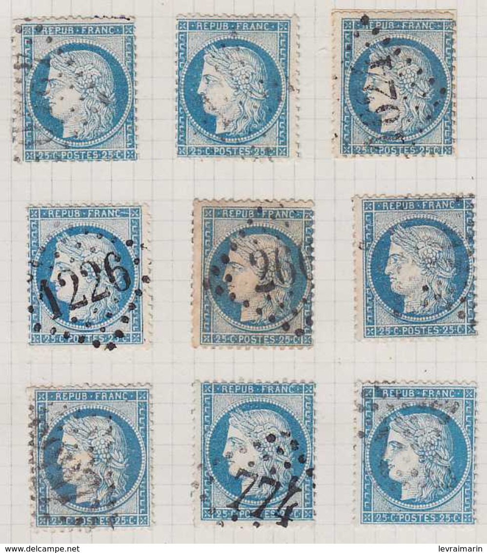 N°60C Collection De 156 Variétés Dont Suarnet, Griffes, Taches, Filets, Légendes, Médaillons, TB Et Ensemble Rare - 1871-1875 Cérès