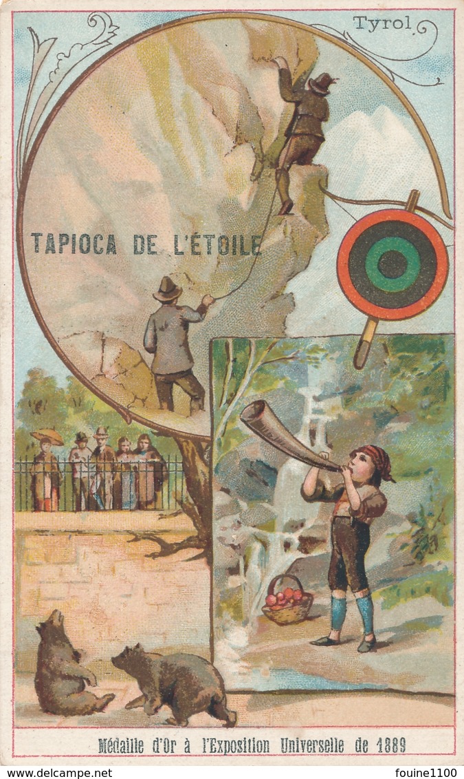 Chromo TYROL Tapioca De L' étoile Médaille D'or à L'exposition Universelle De 1889 Paris Zoo Ours Alpiniste - Autres & Non Classés