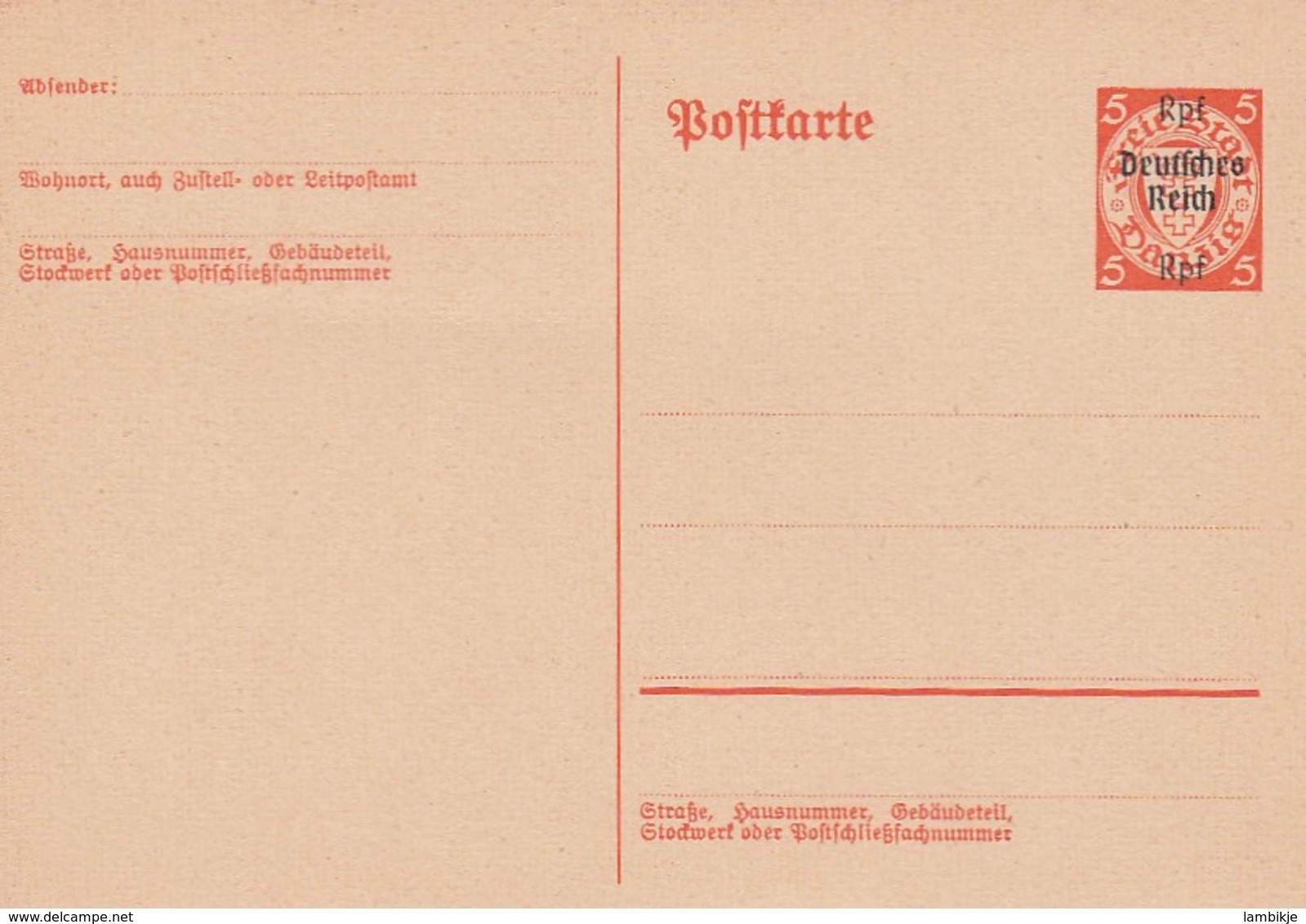 Deutsches Reich Postkarte P283 1939 - Briefe U. Dokumente