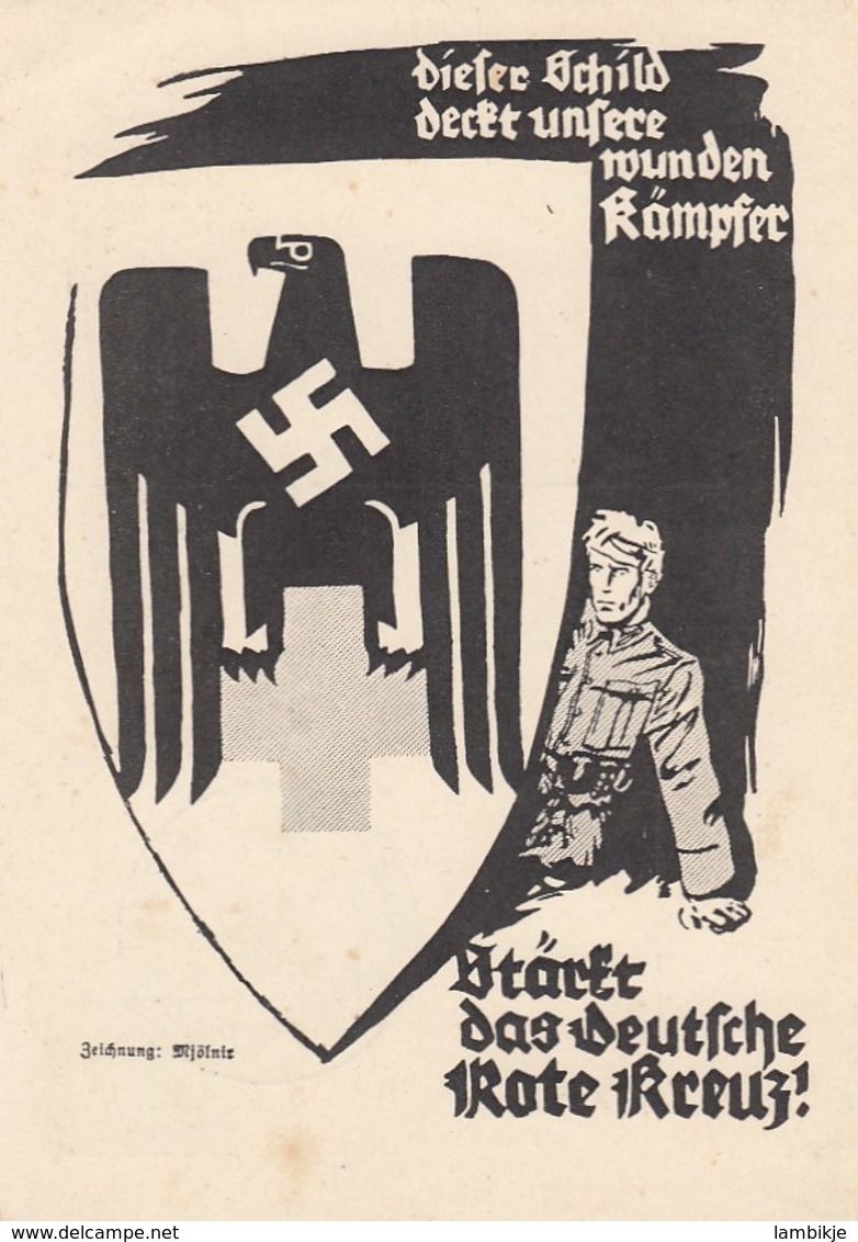 Deutsches Reich Postkarte Propaganda 1940 Rote Kreuz - Briefe U. Dokumente