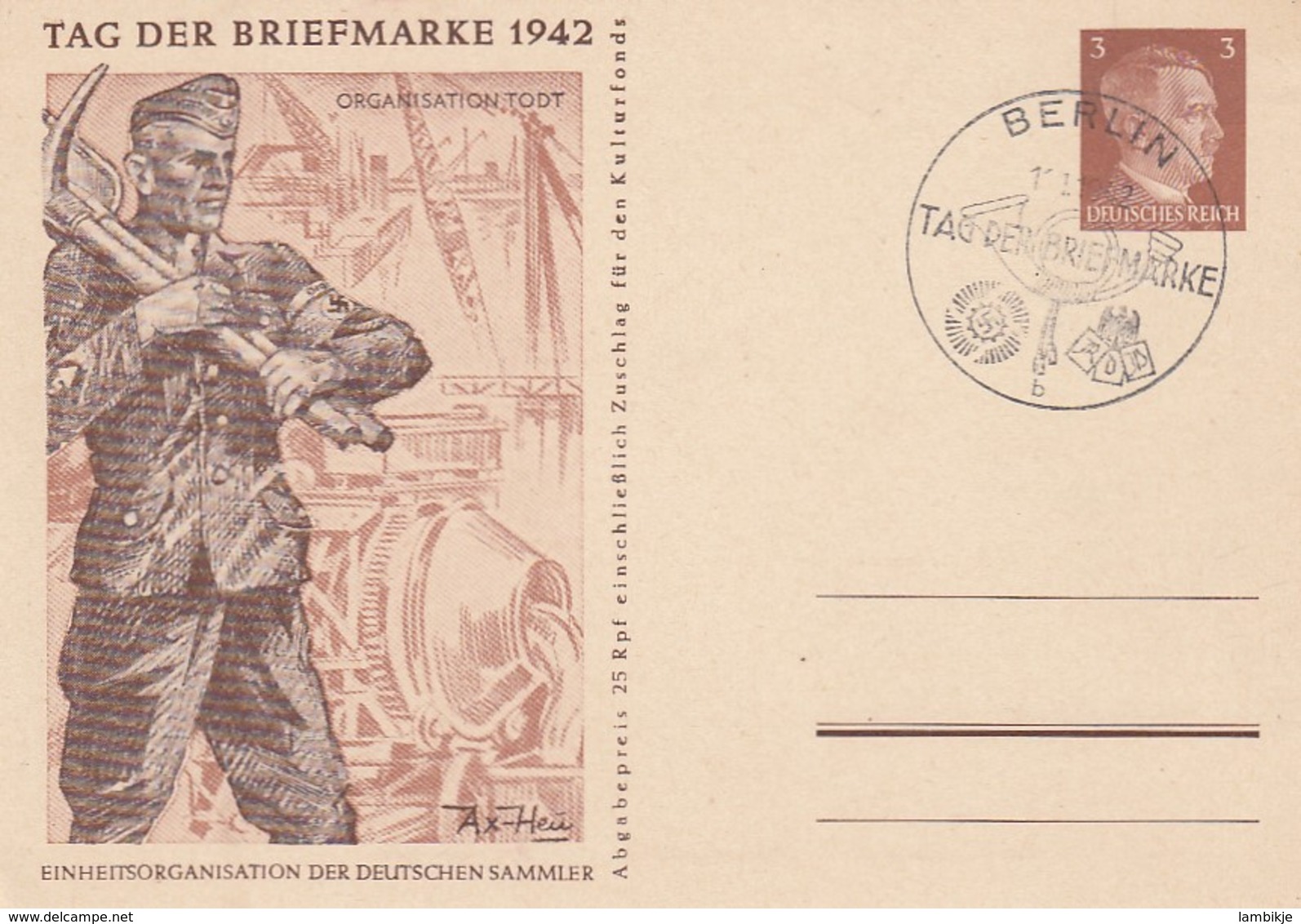 Deutsches Reich Postkarte P308A/04 1942 - Briefe U. Dokumente