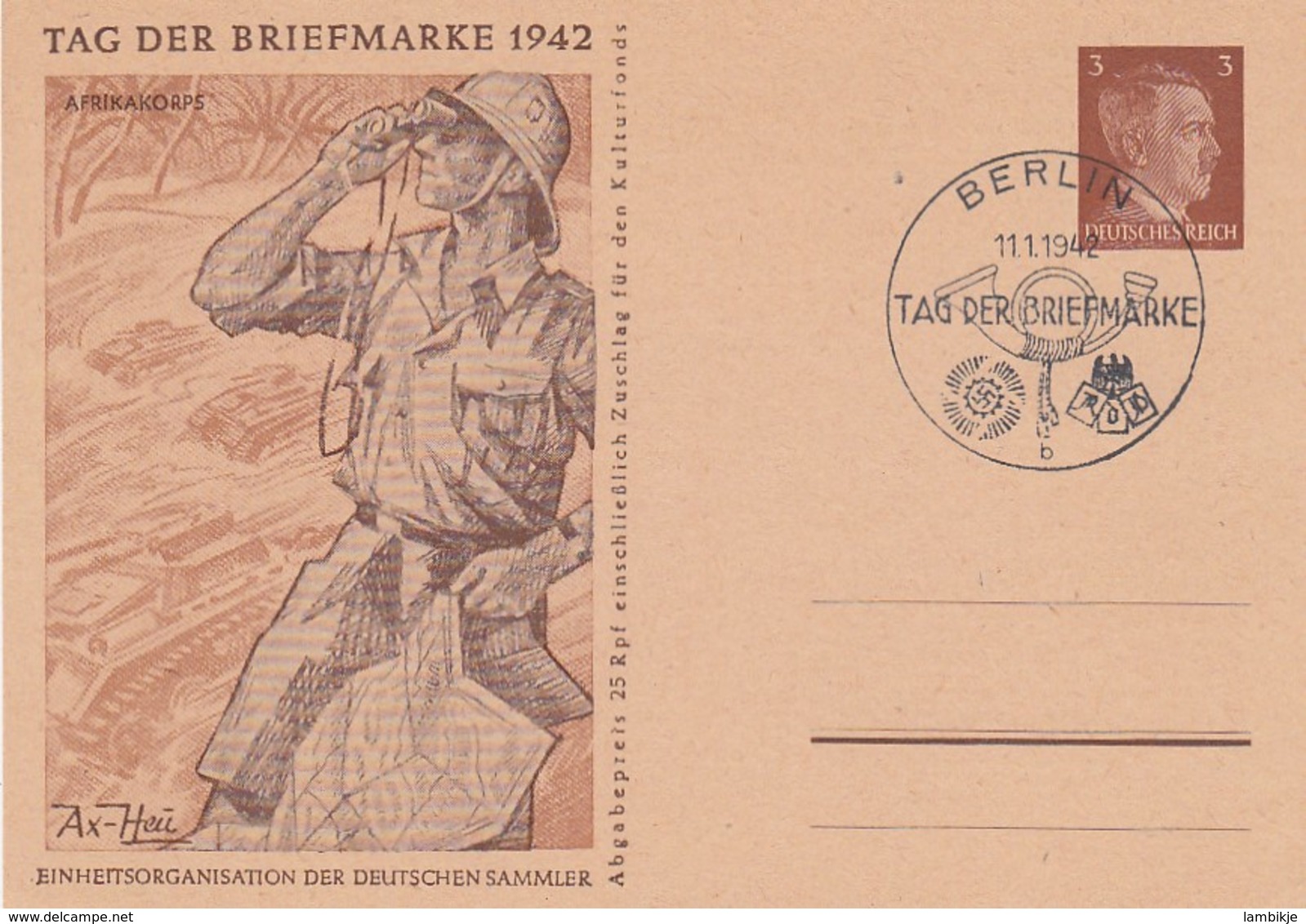 Deutsches Reich Postkarte P308B/01 1942 - Briefe U. Dokumente