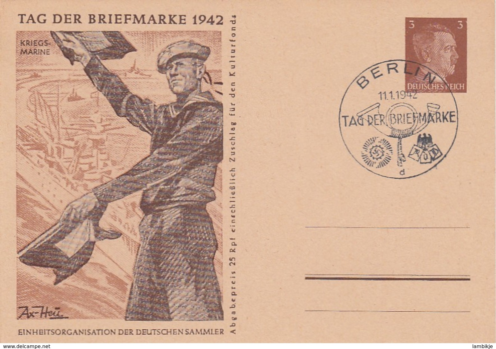 Deutsches Reich Postkarte P308B/03 1942 - Briefe U. Dokumente