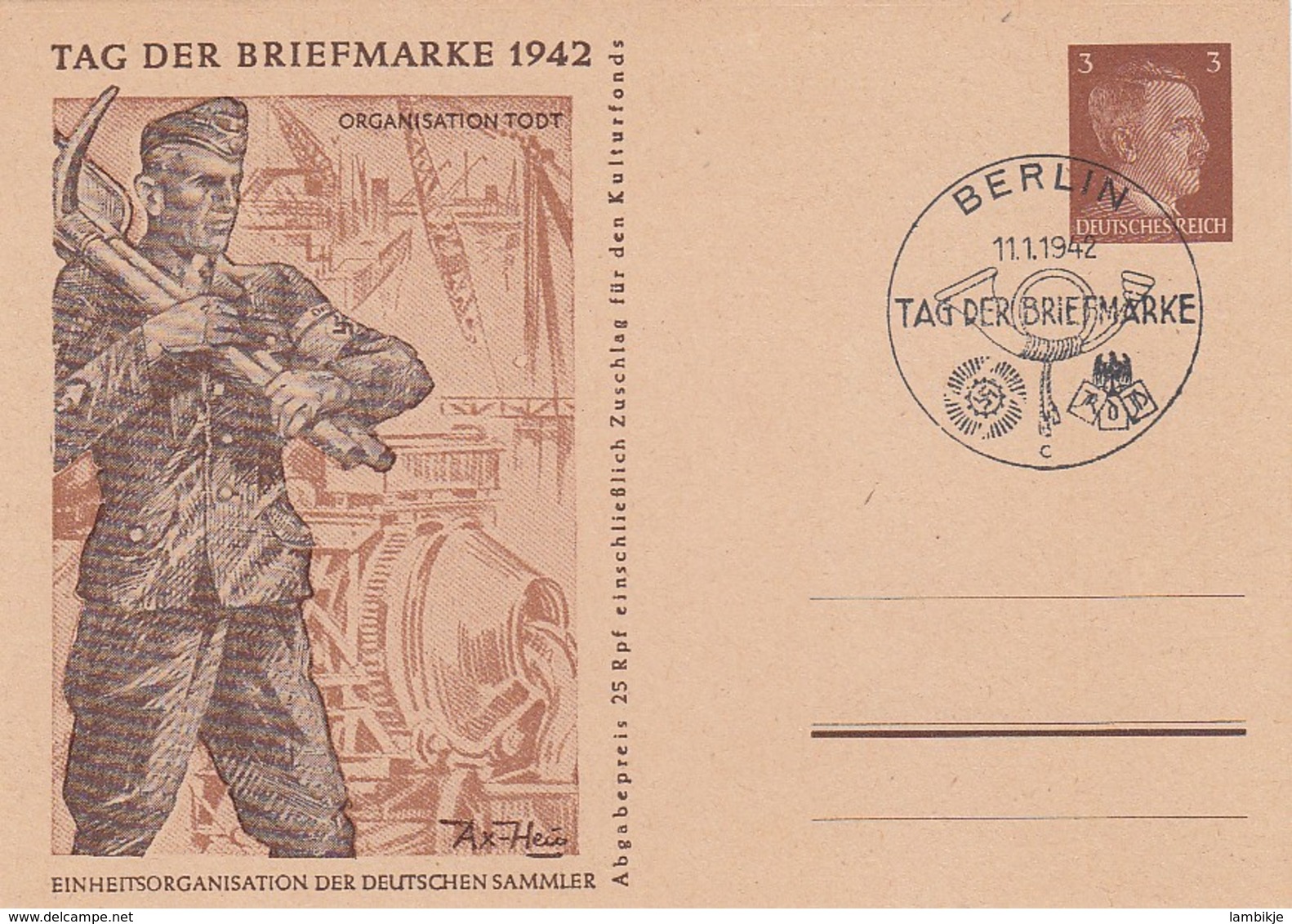 Deutsches Reich Postkarte P308B/04 1942 - Briefe U. Dokumente