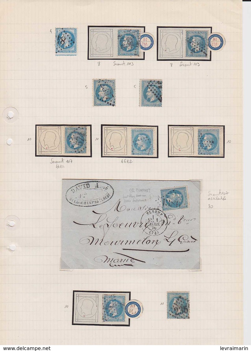n°29A et n°29B superbe collection de variétés Suarnet 165 timbres et 50 lettres RRR ensemble très difficile à rassembler