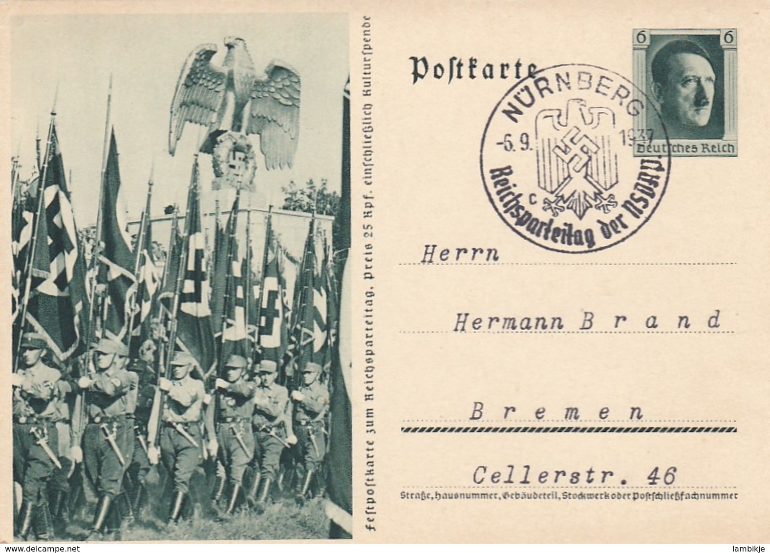 Deutsches Reich Postkarte P264/03 1937 - Briefe U. Dokumente