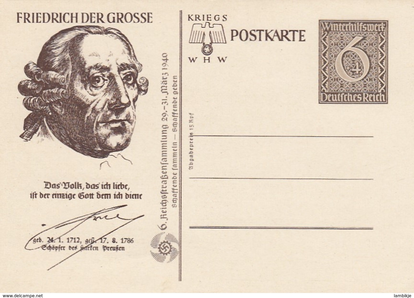 Deutsches Reich Postkarte P286/04 1940 - Briefe U. Dokumente
