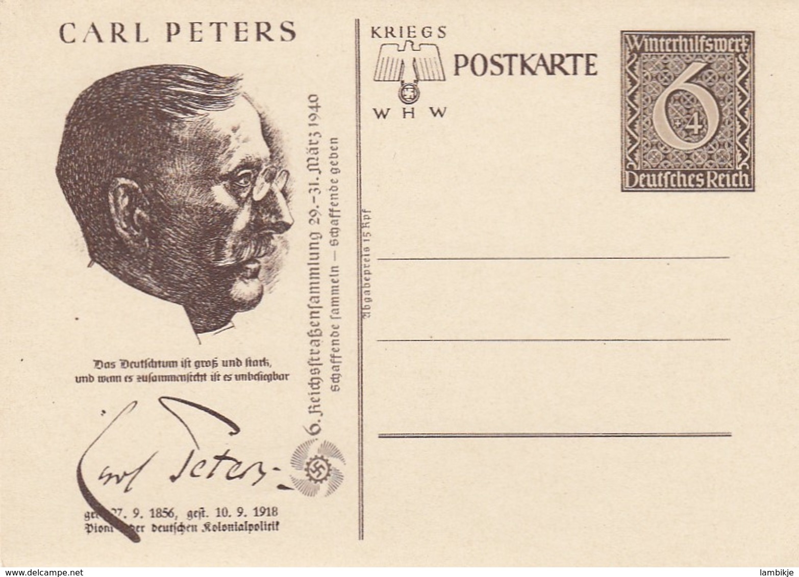 Deutsches Reich Postkarte P286/06 1940 - Briefe U. Dokumente