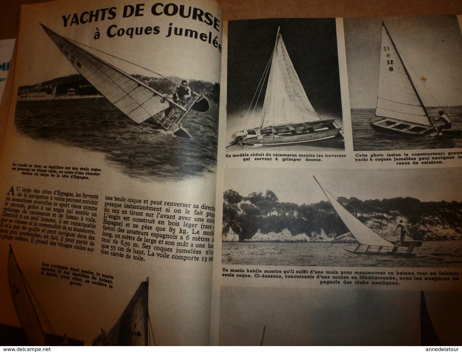 1952 MÉCANIQUE POPULAIRE: Projectiles de demain; Faire une tente de vacances au bord d'un lac;Yachts de course; etc