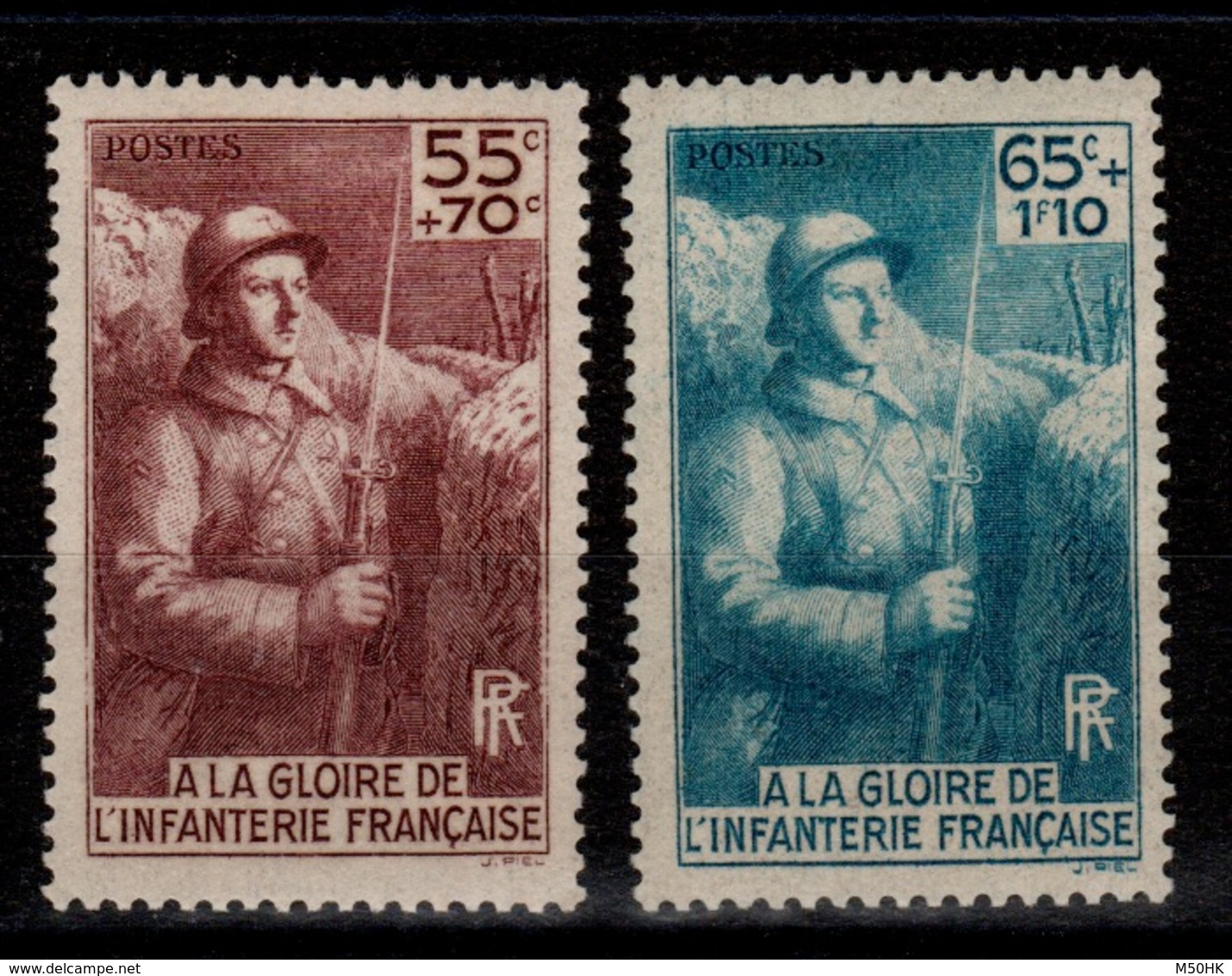 YV 386 & 387 N* Infanterie Cote 11 Euros - Neufs