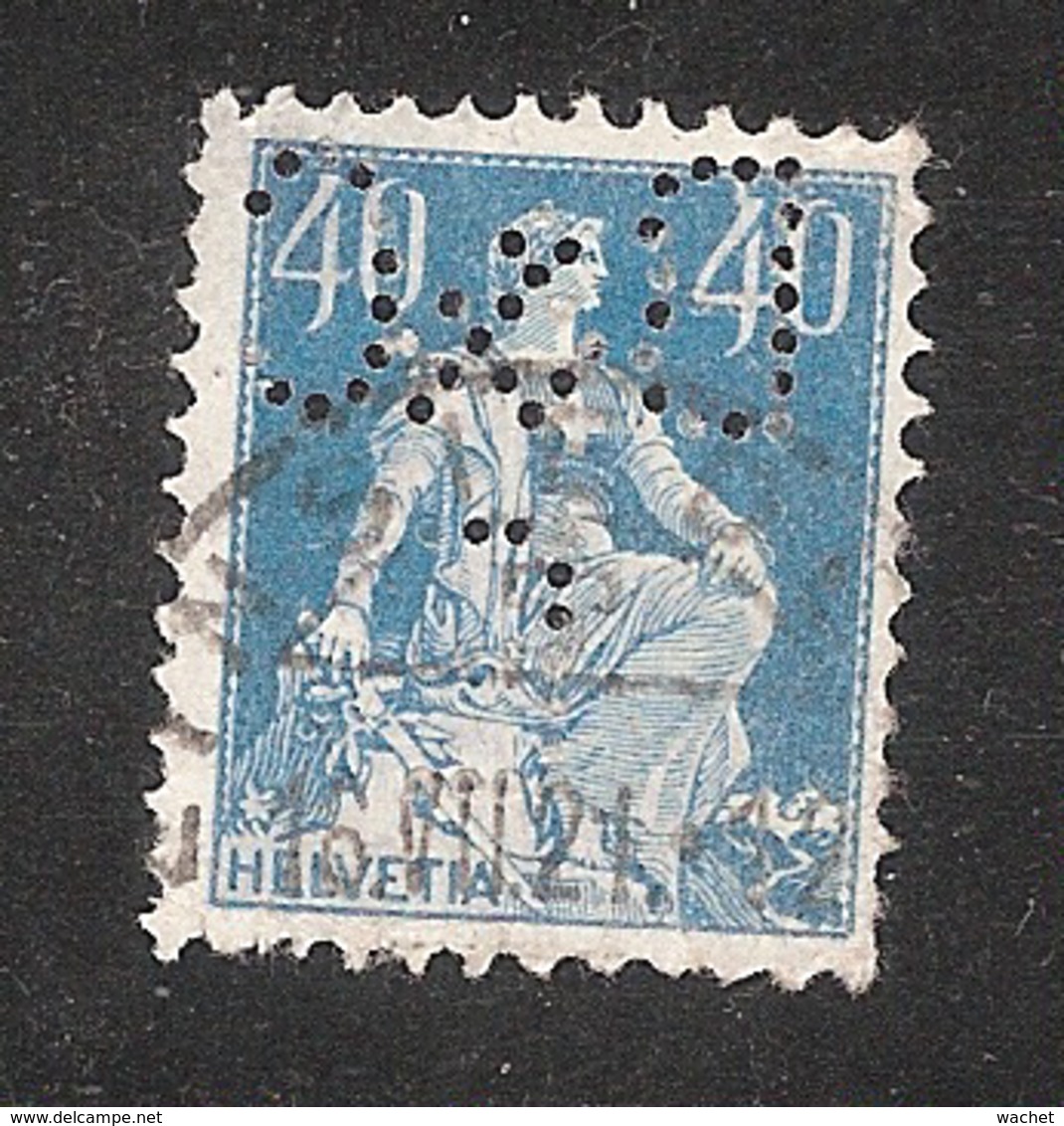 Perfin/perforé/lochung Switzerland No 169 1921-1924 - Hélvetie Assise Avec épée B&C E  Benziger & Co AG, Verlagsanstalt - Perforés