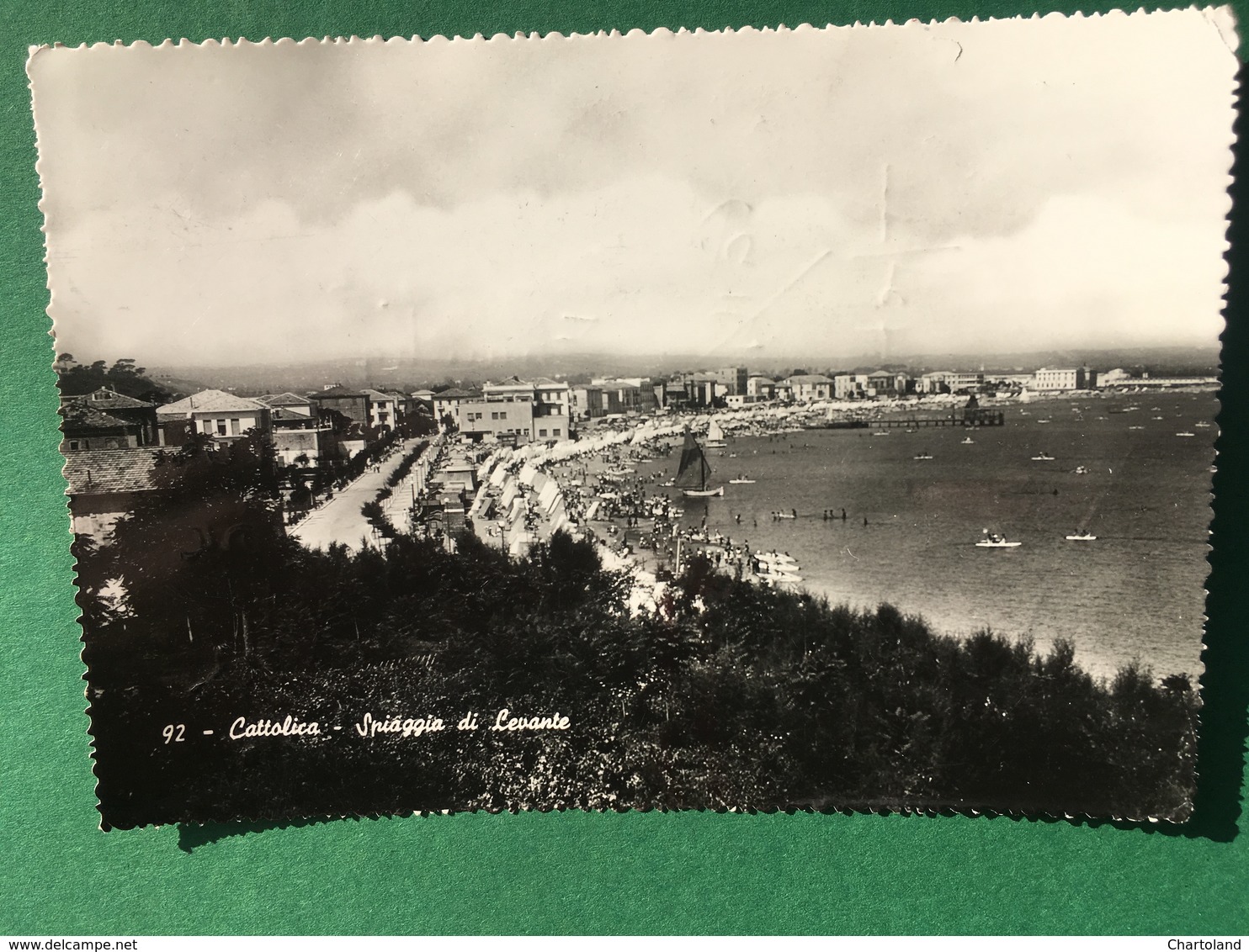 Cartolina Cattolica - Spiaggia Di Levante - 1952 - Rimini