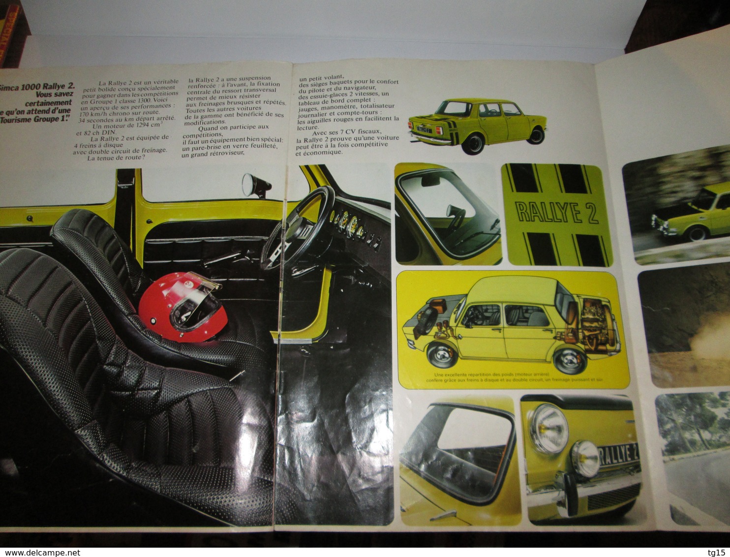 Brochure Publicitaire Catalogue  SIMCA  1000 RALLYE  1 ET  2 - Auto/Moto