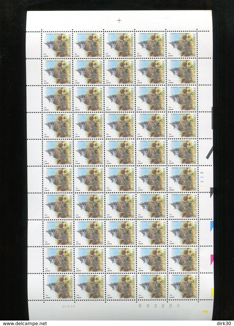 Belgie 2759 Andre Buzin Birds 1fr Full Sheet  Plaatnummer 2 - 1985-.. Oiseaux (Buzin)