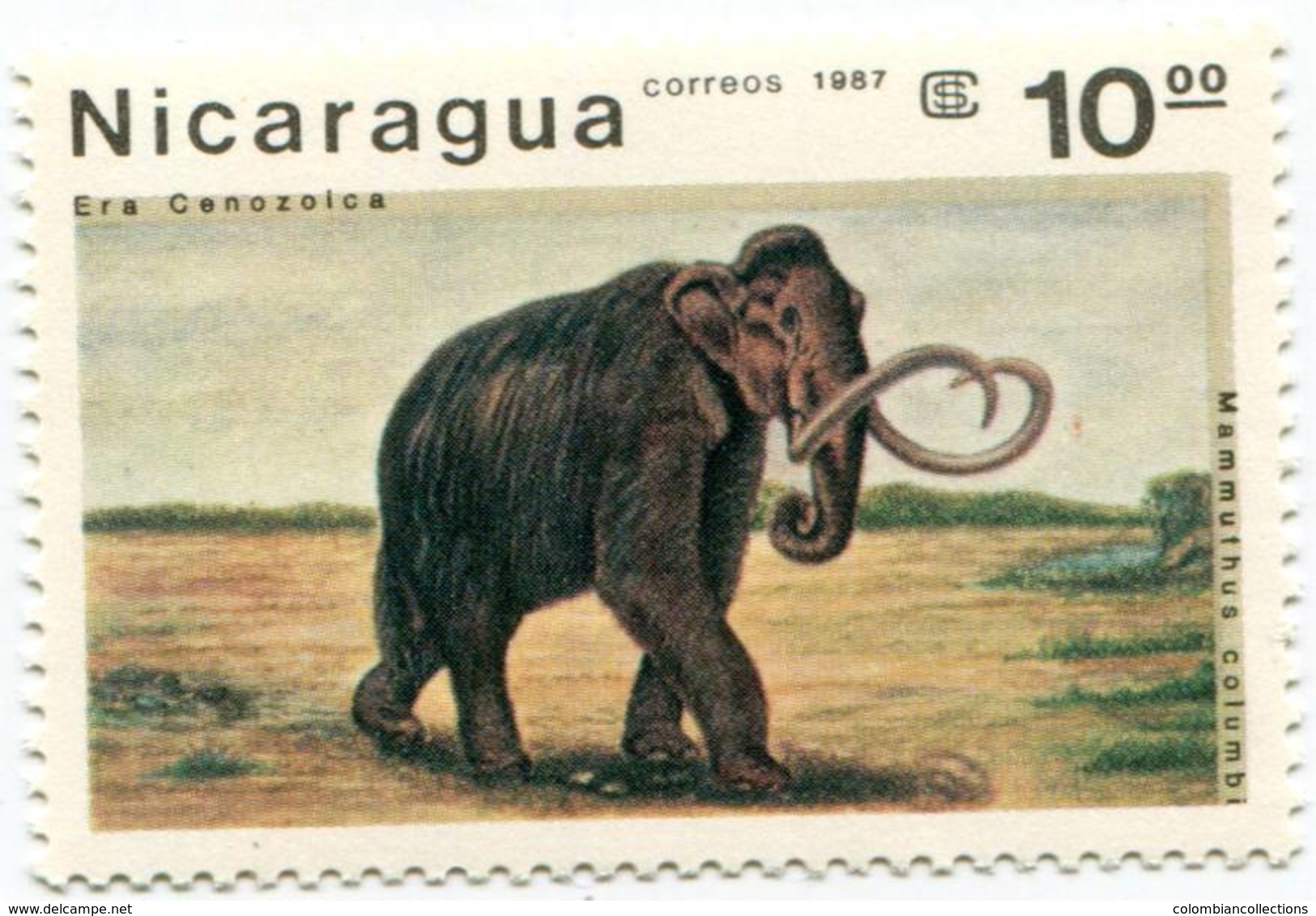 Lote 1617-23, Nicaragua, 1987, Sello, Stamp, 7 V, Animales Prehistoricos. Prehistoric Creatures. Fauna - Nicaragua