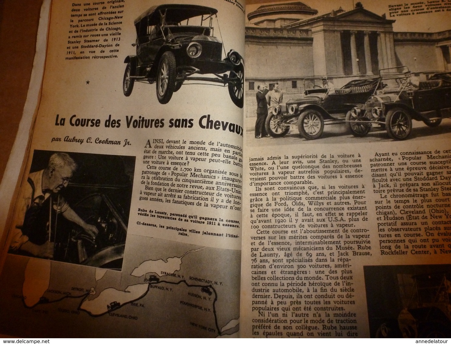 1952 MÉCANIQUE POPULAIRE: La course des voitures anciennes; Dressage des chiens a la canne à pêche; Tout carreler etc