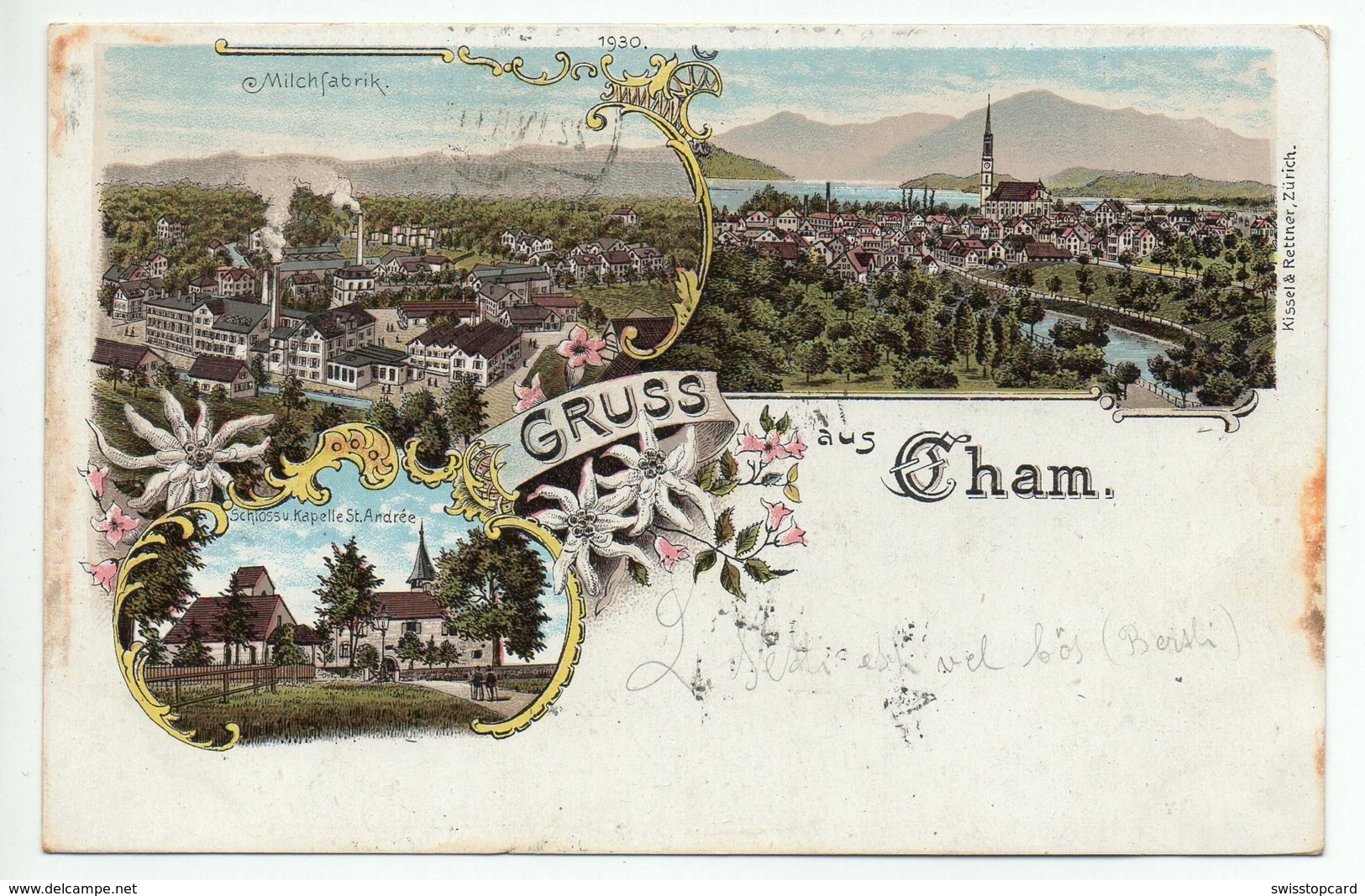 LITHO Gruss Aus CHAM Milch Fabrik - Cham