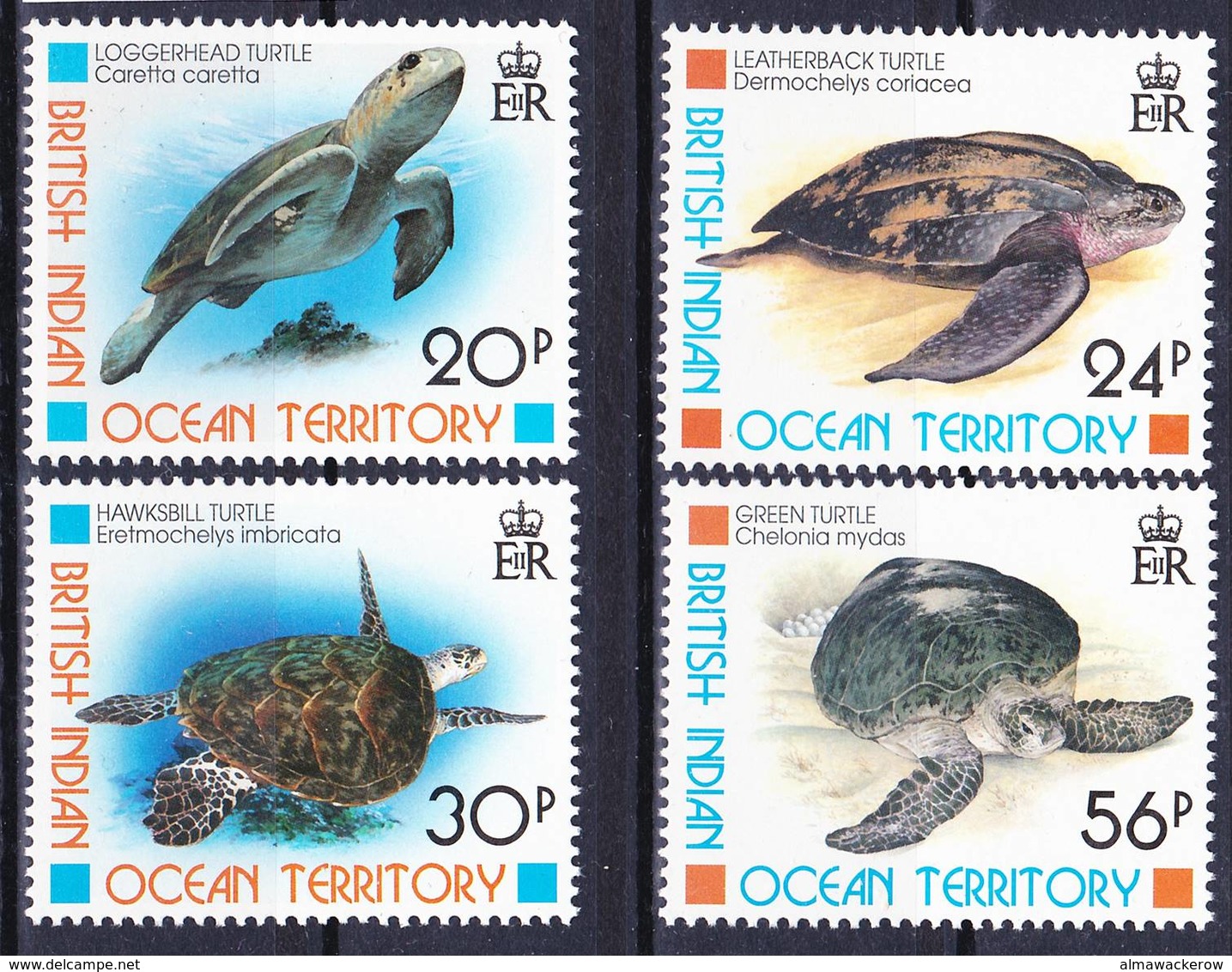 BIOT British Indian Ocean Territory 1996 Sea Turtles Complete Set Mi 188-191 MNH **, I Sell My Collection! - Territoire Britannique De L'Océan Indien