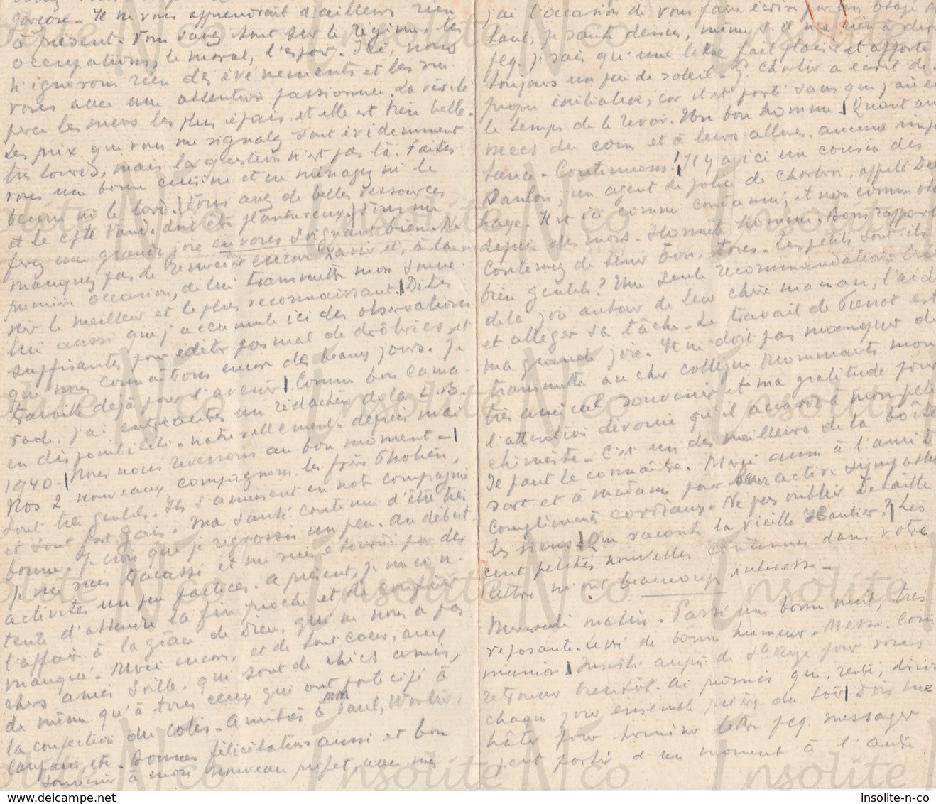 Lettre Manuscrite De 4 Pages D'Arthur Masson Datée Du 02 Février 43 Lors De Son Incarcération à La Citadelle De Huy - Manuscripts