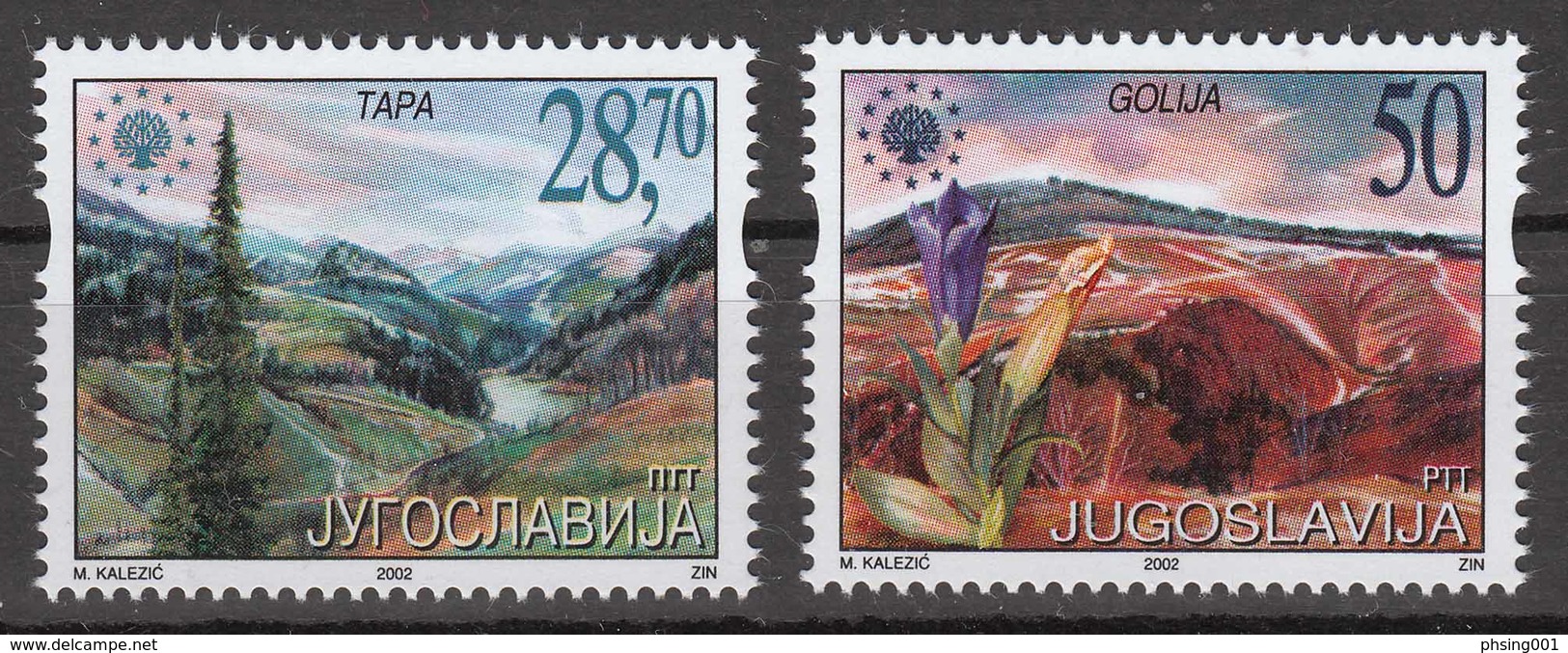 Yugoslavia 2002 European Nature Protection, Flora, Flower, Plants, Set MNH - Ungebraucht