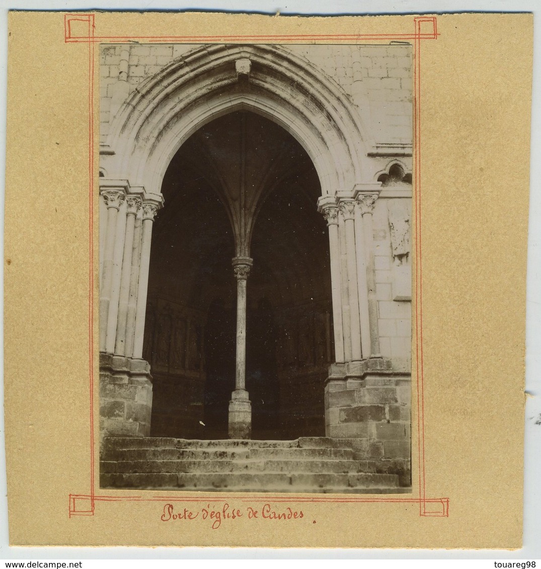 Lot De 4 Photos. Château D'Azay-le-Rideau. Porte De L'église De Candes. - Anciennes (Av. 1900)