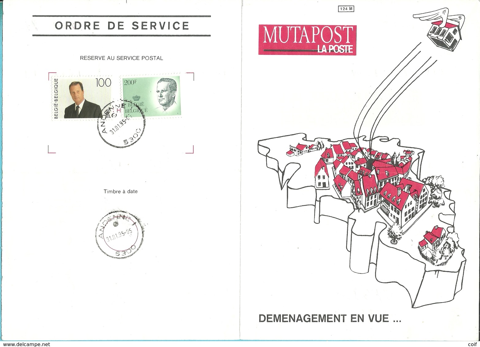 MUTAPOST "LA BONNE ADRESSE" / DEMENAGEMENT (124M) 2236+2576 Met Stempel ANDENNE - 1981-1990 Velghe