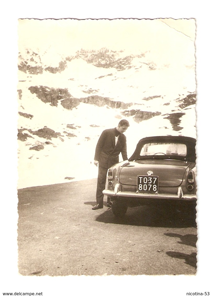 FO--00048-- FOTO ORIGINALE -CAR-AUTO-PROBABILMENTE-ALFA ROMEO GIULIETTA SPIDER 1955/1962 - Automobili