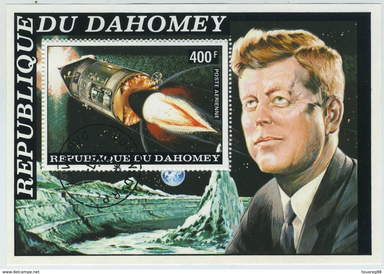 5 Timbres. République Du Dahomey. Espace. Kennedy. Oblitérés. - Bénin – Dahomey (1960-...)